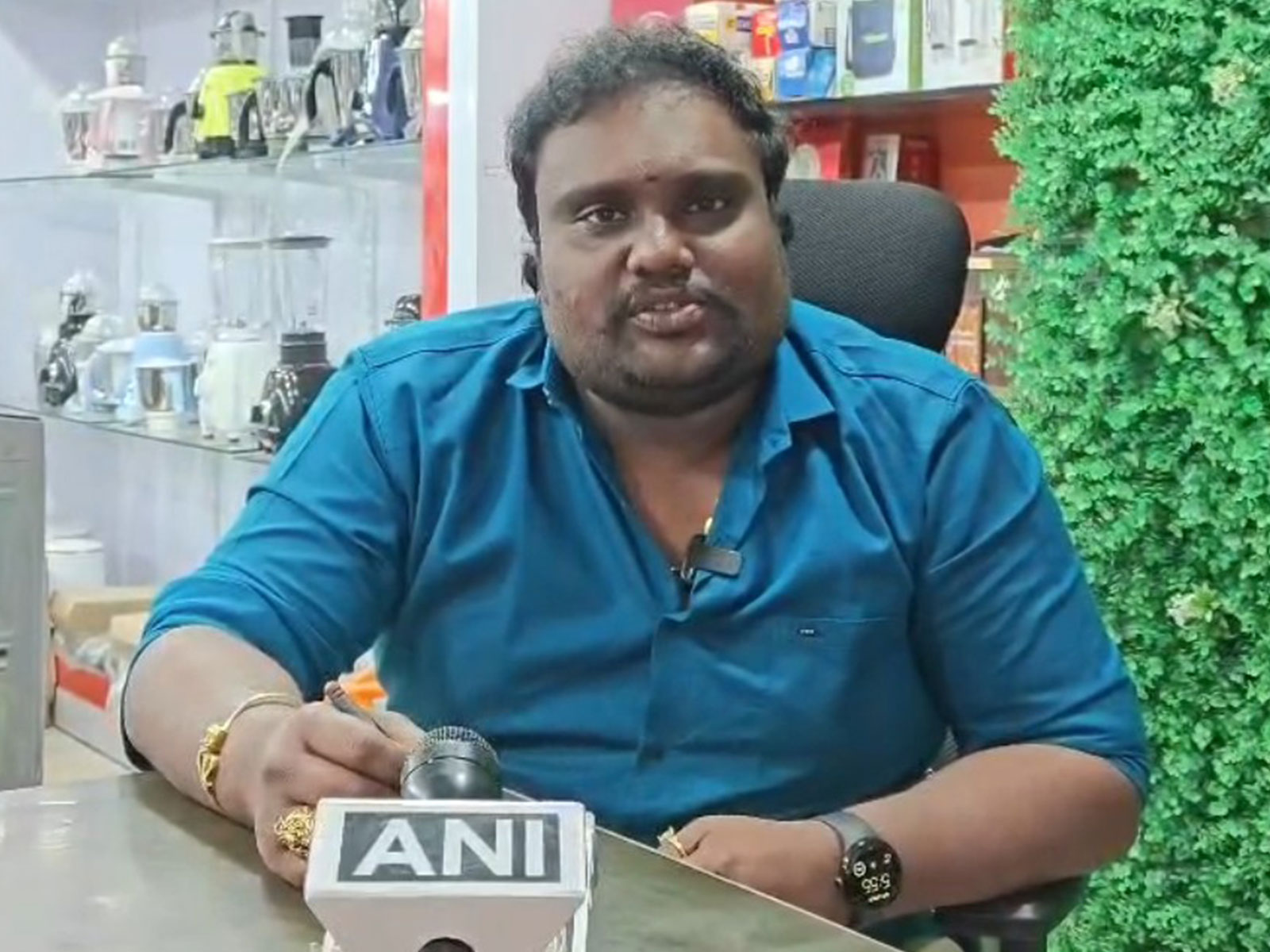 Retailer Krishna Chaitanya (Photo/ ANI)