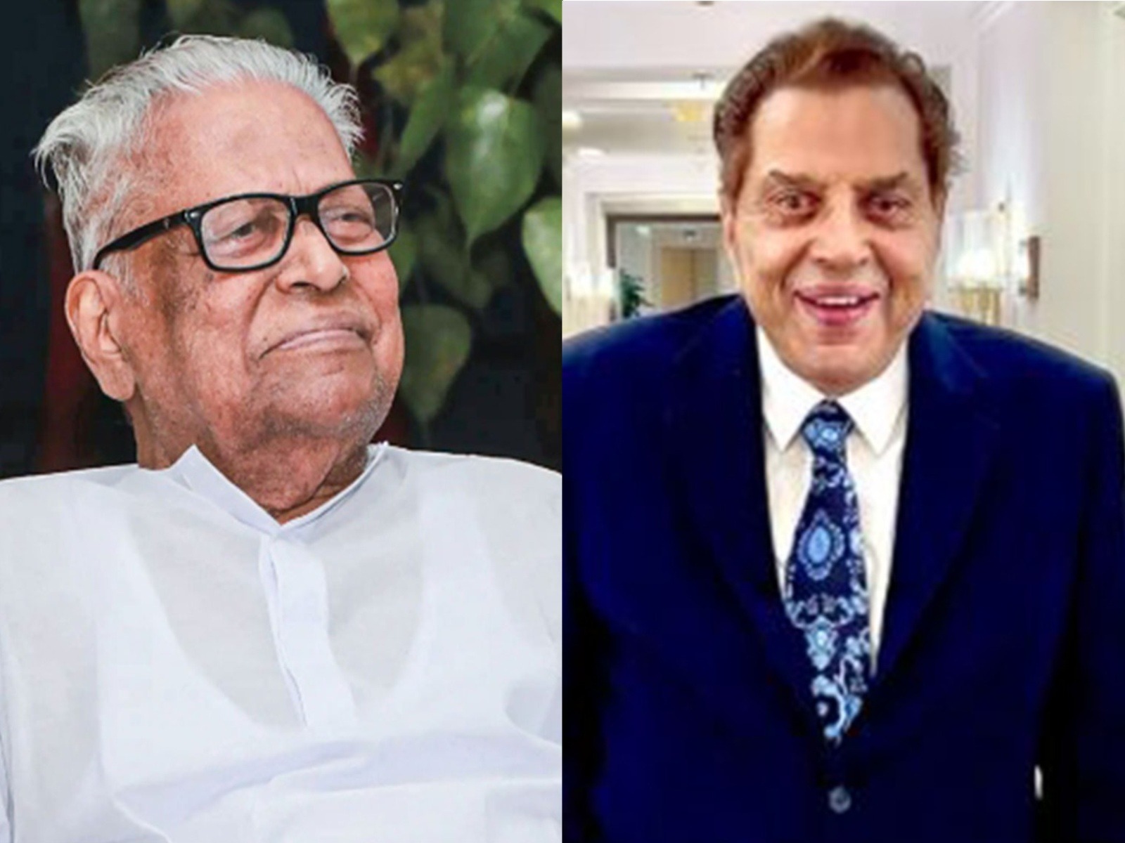 Bollywood actor Dharmendra, ex-Kerala CM VS Achuthanandhan honoured with Padma Vibhushan posthumously (Photo/CPI (ML) and ANI)
