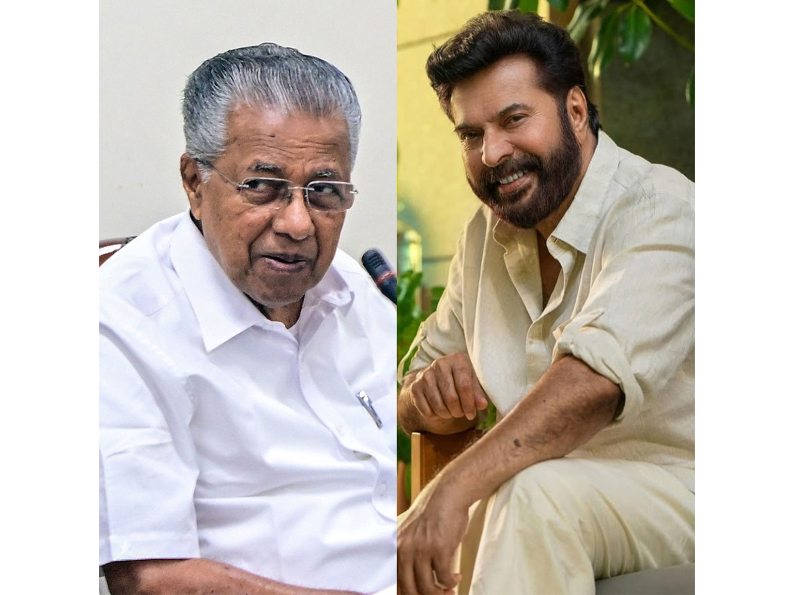 Kerala Chief Minister Pinarayi Vijayan (Photo/ANI), Mammootty (Photo/ Instagram/ @mammootty) Kerala Chief Minister Pinarayi Vijayan (Photo/ANI), Mammootty (Photo/ Instagram/ @mammootty)