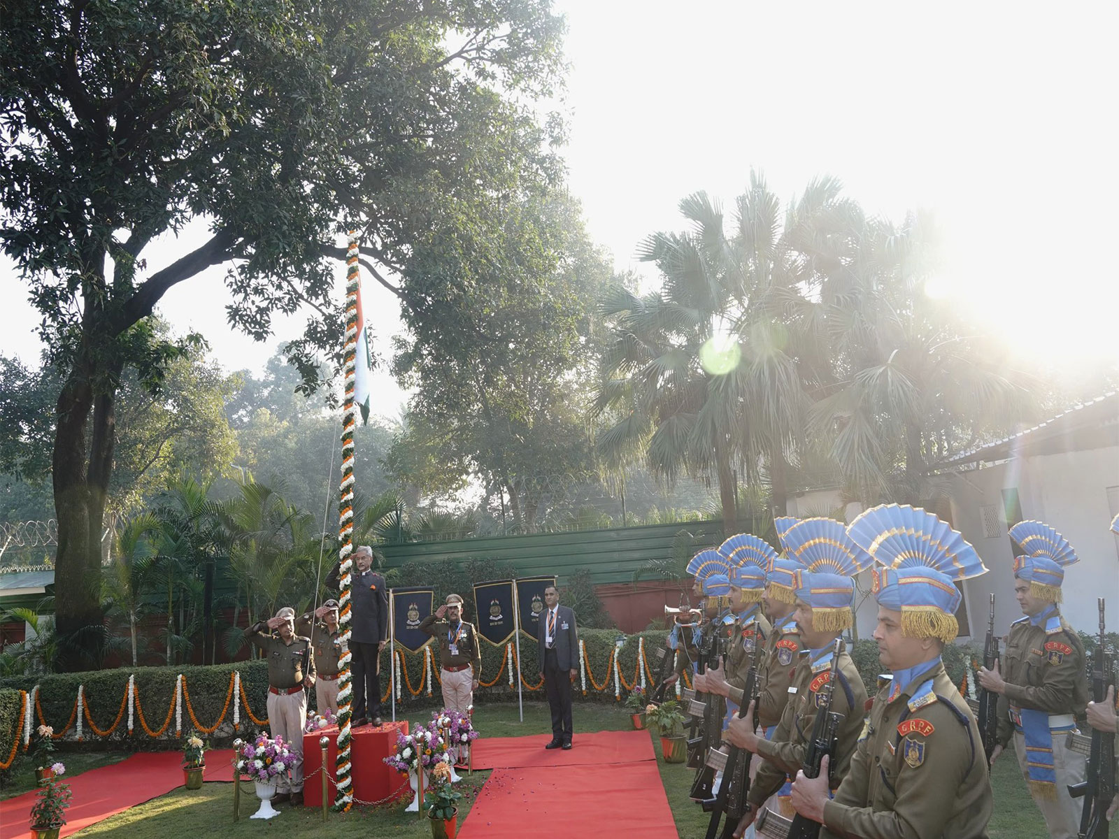 EAM Jaishankar unfurling national flag  (Photo/X/@DrSJaishankar)