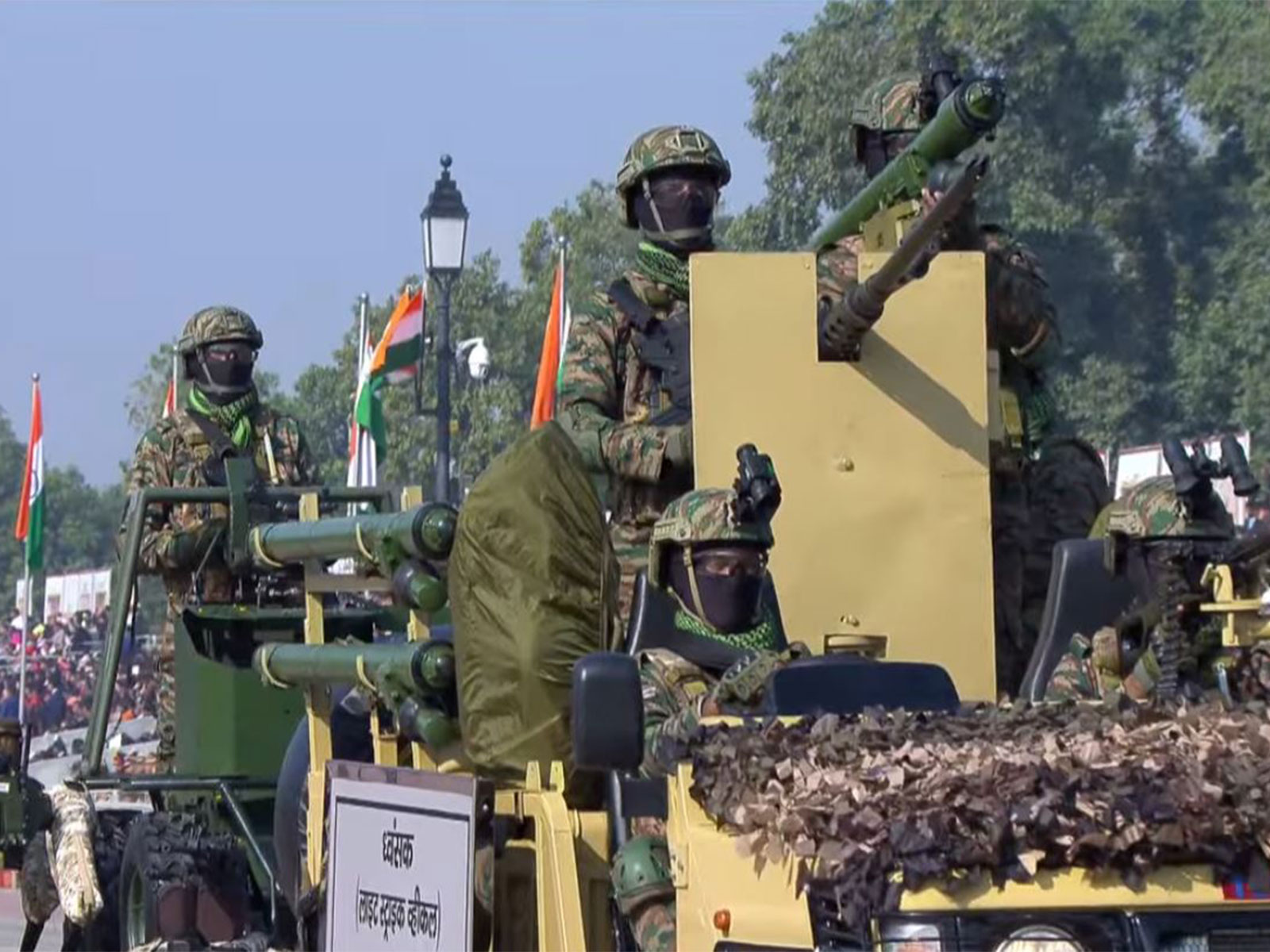 Dhwansak Light Strike Vehicles showcased at the 76th Republic Day parade. (Photo/ANI)