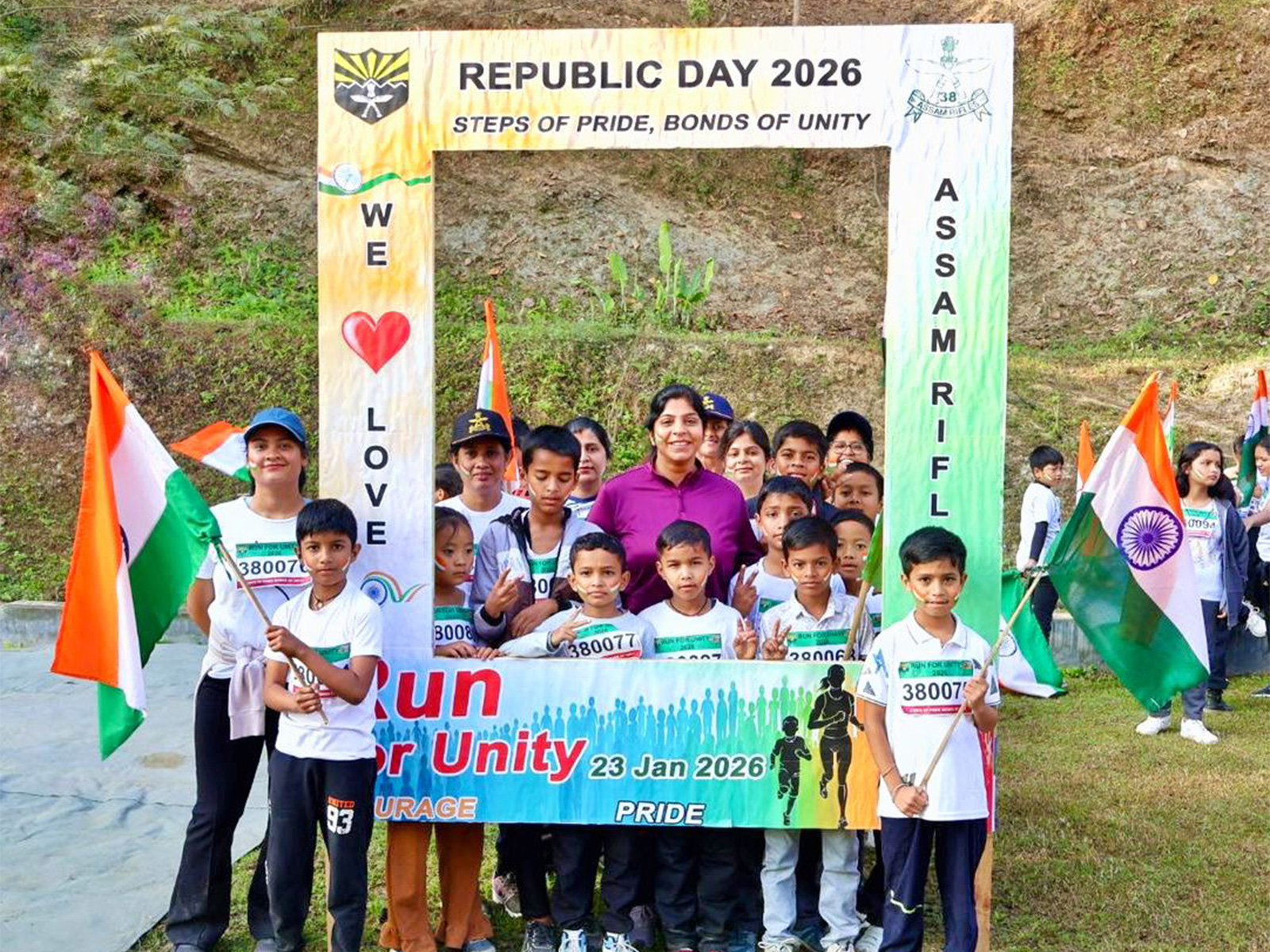 Army Public School Narangi celebrates R-Day with patriotic zeal. (Photo/ANI)