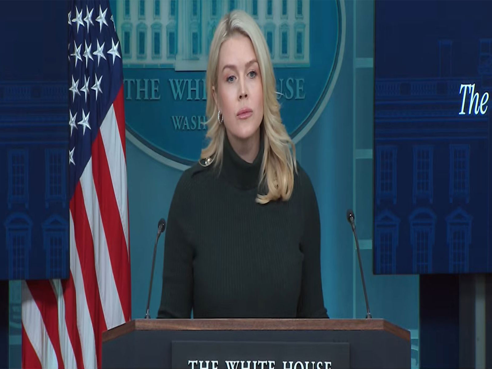 White House Press Secretary Karoline Leavitt speaks to reporters in Washington, DC, amid growing backlash over deadly ICE encounters in Minneapolis. (Image Source: The White House/YouTube)