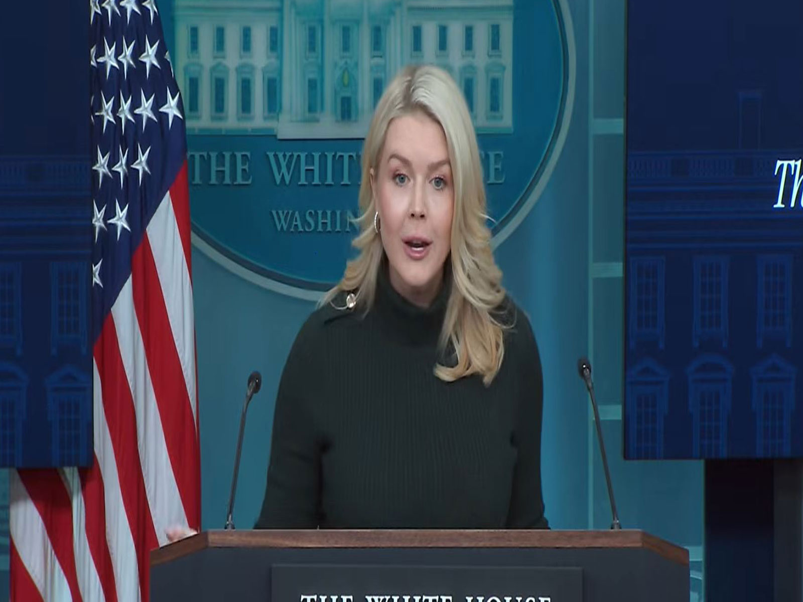 White House Press Secretary Karoline Leavitt addresses reporters in Washington, DC, on the expansion of President Donald Trump’s Board of Peace initiative. (Image Source: The White House/YouTube)