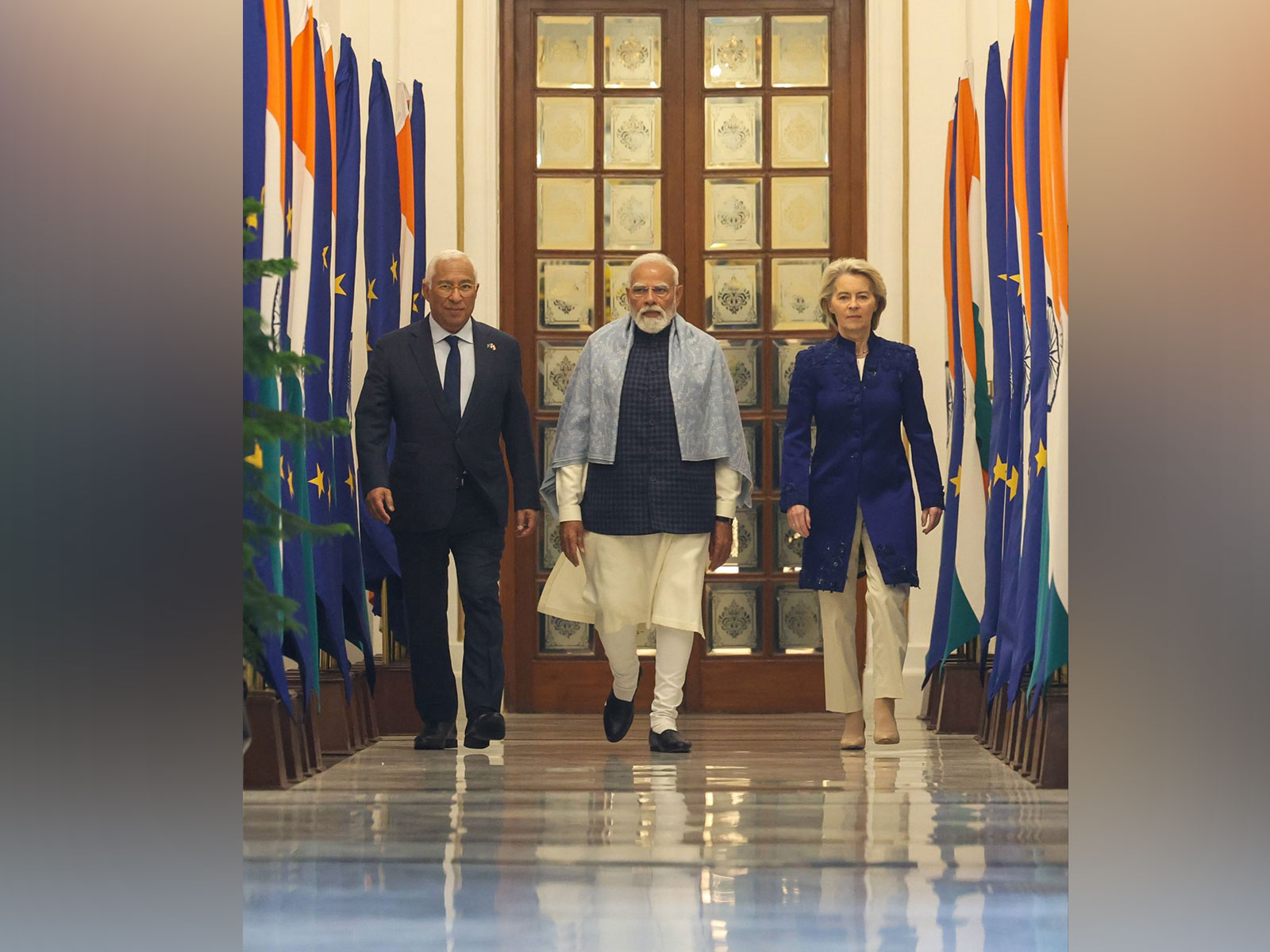 PM Modi with European Union's Antonio Costa and Ursula von der Leyen (Photo/MEA) PM Modi with European Union's Antonio Costa and Ursula von der Leyen (Photo/MEA)