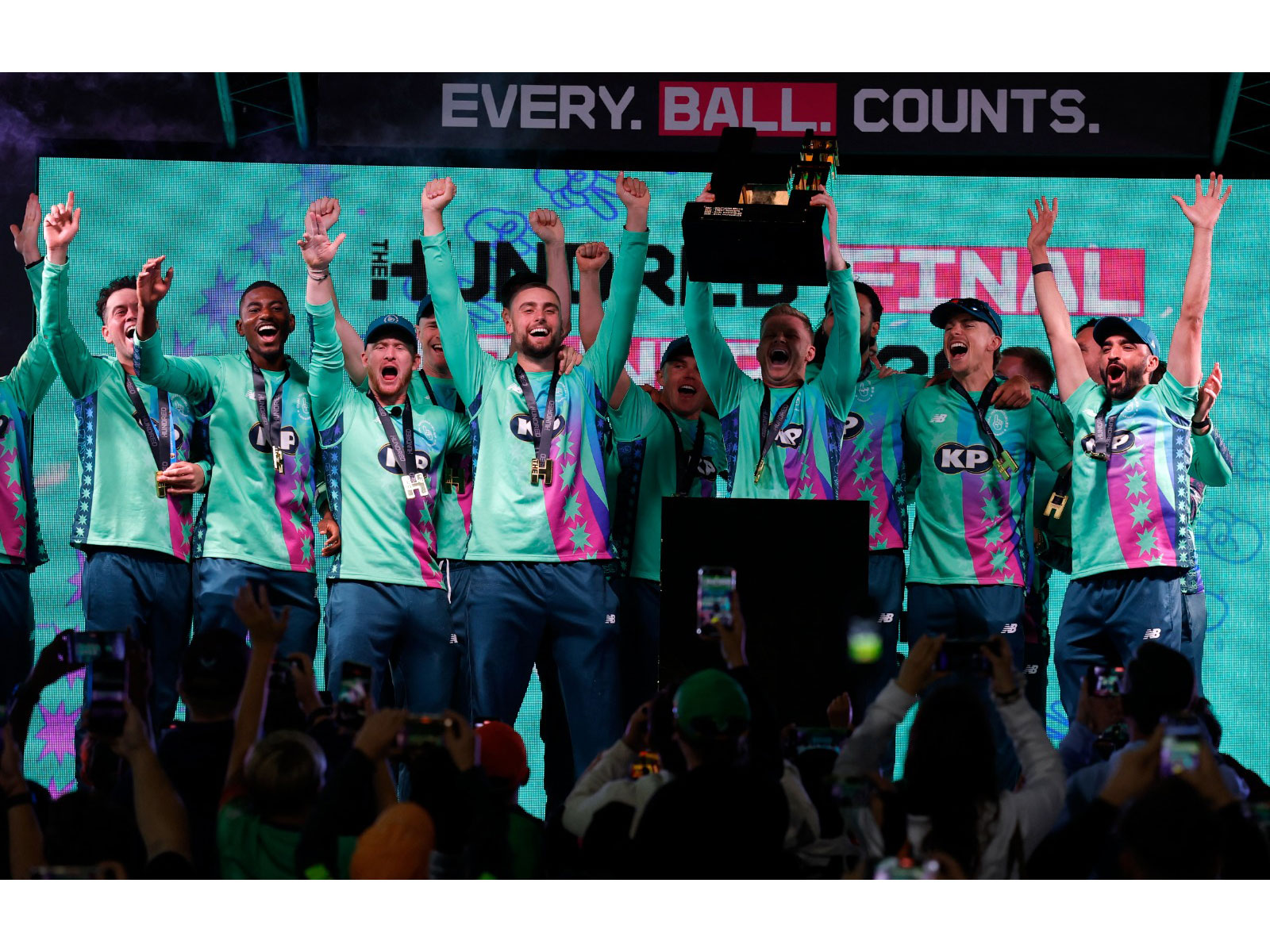 Oval Invincibles celebrating. (Photo: Reuters)