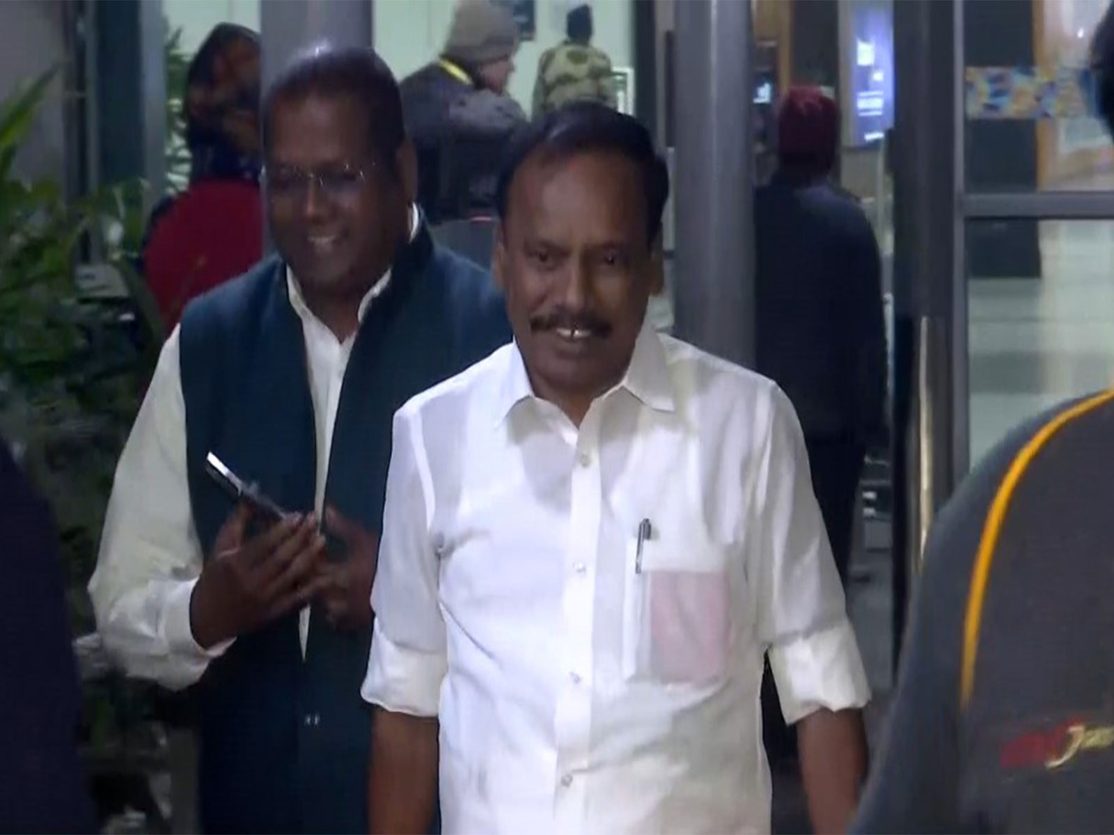 Union Minister George Kurian arrives in Delhi ahead of budget session (Photo/ANI)