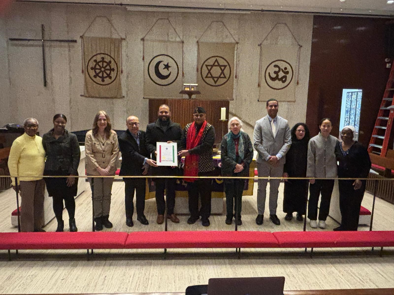 The prestigious Ambassodor of Yoga award conferred upon Dr Manu Singh