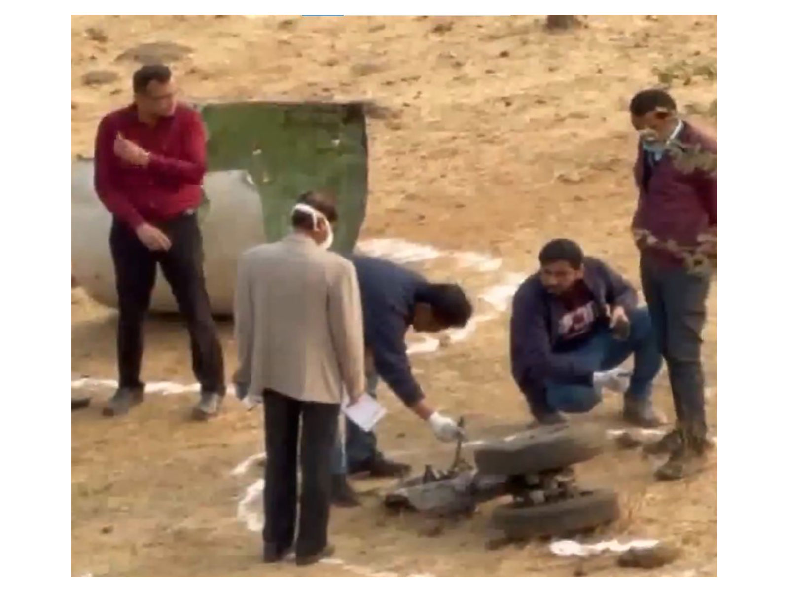 DGCA officials and forensic team investigate Ajit Pawar plane's crash site (Photo/ANI)