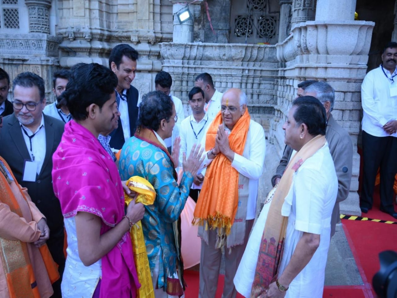 CM Bhupendra Patel visits Lord Dwarkadhish, prays for the overall welfare of state (Photo/ANI)