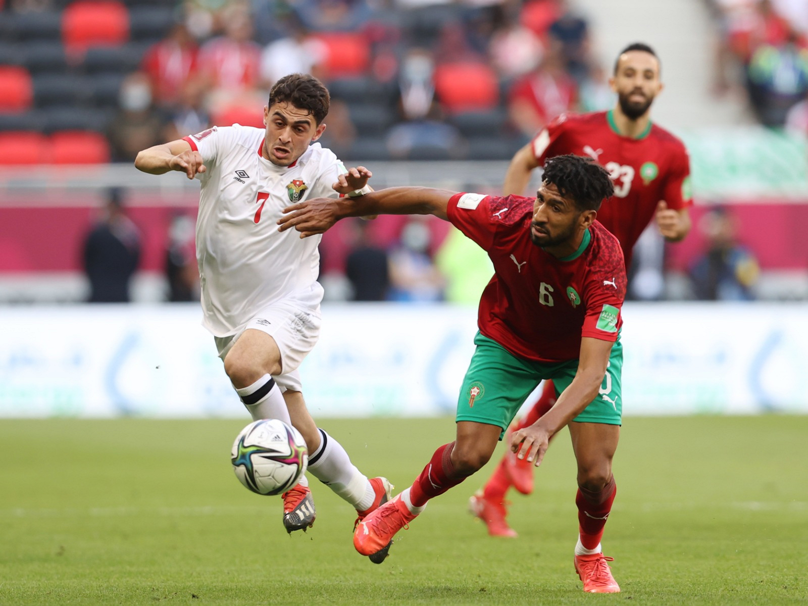 Mohammed Ali Bemammer in action during a Jordan vs Morocco match (Photo: Reuters)