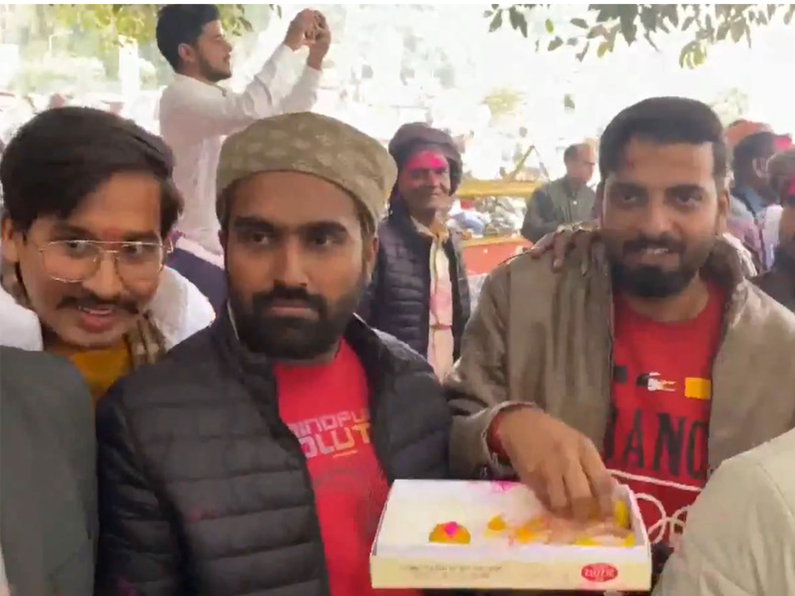 Students in Varanasi celebrate SC’s stay on new UGC regulation (Photo/ANI)