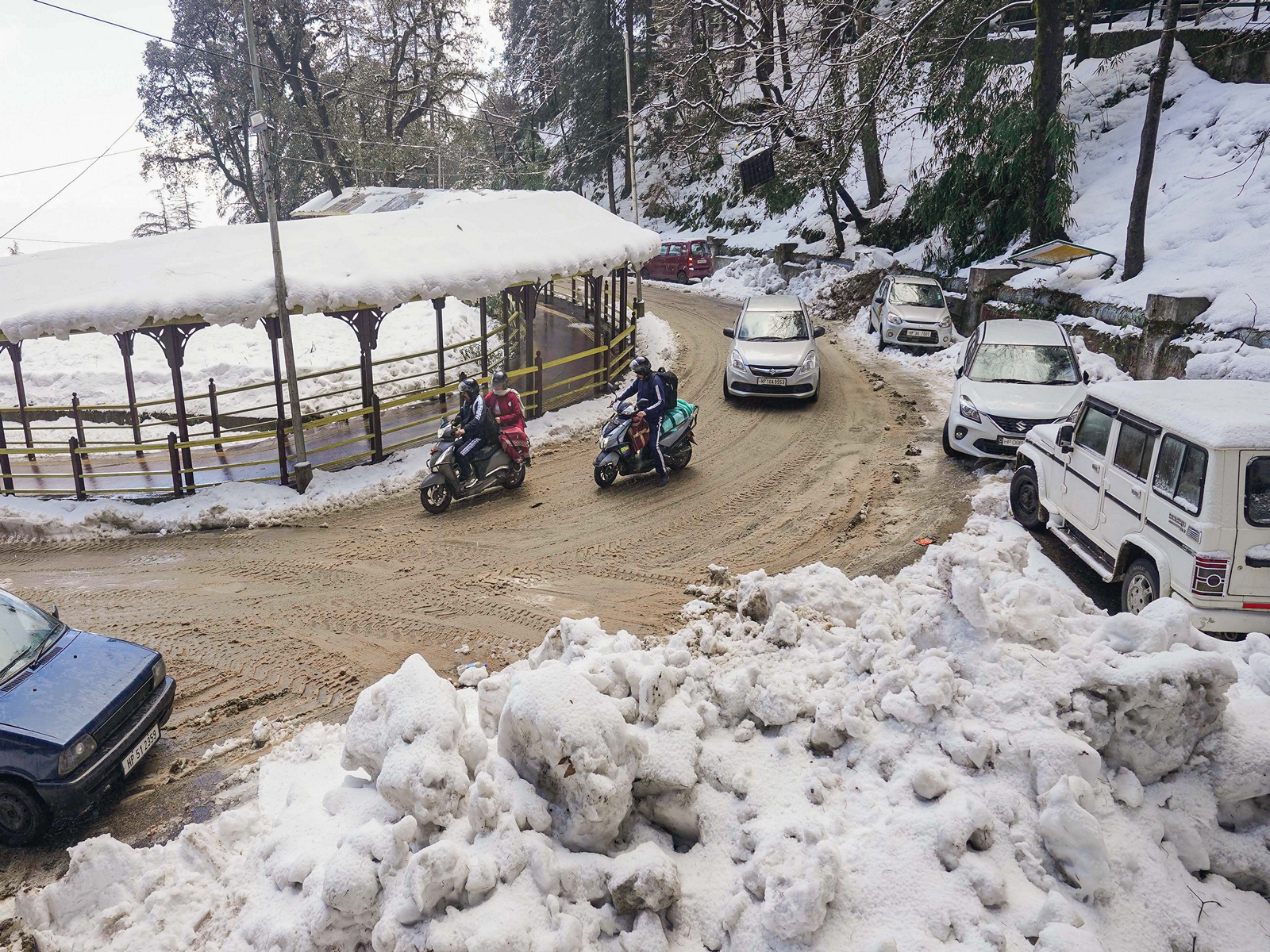 Shimla after snowfall (Photo/ANI)