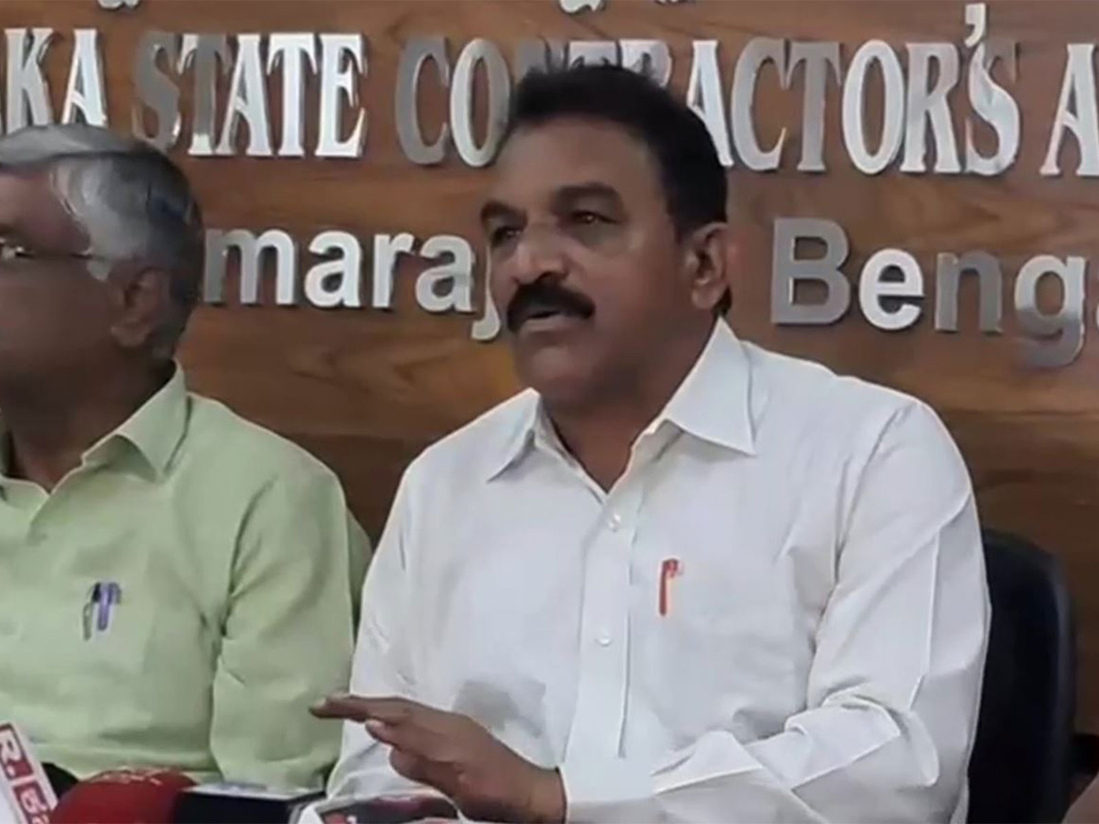 Manjunath, President, Karnataka State Contractors' Association (Photo/ANI)