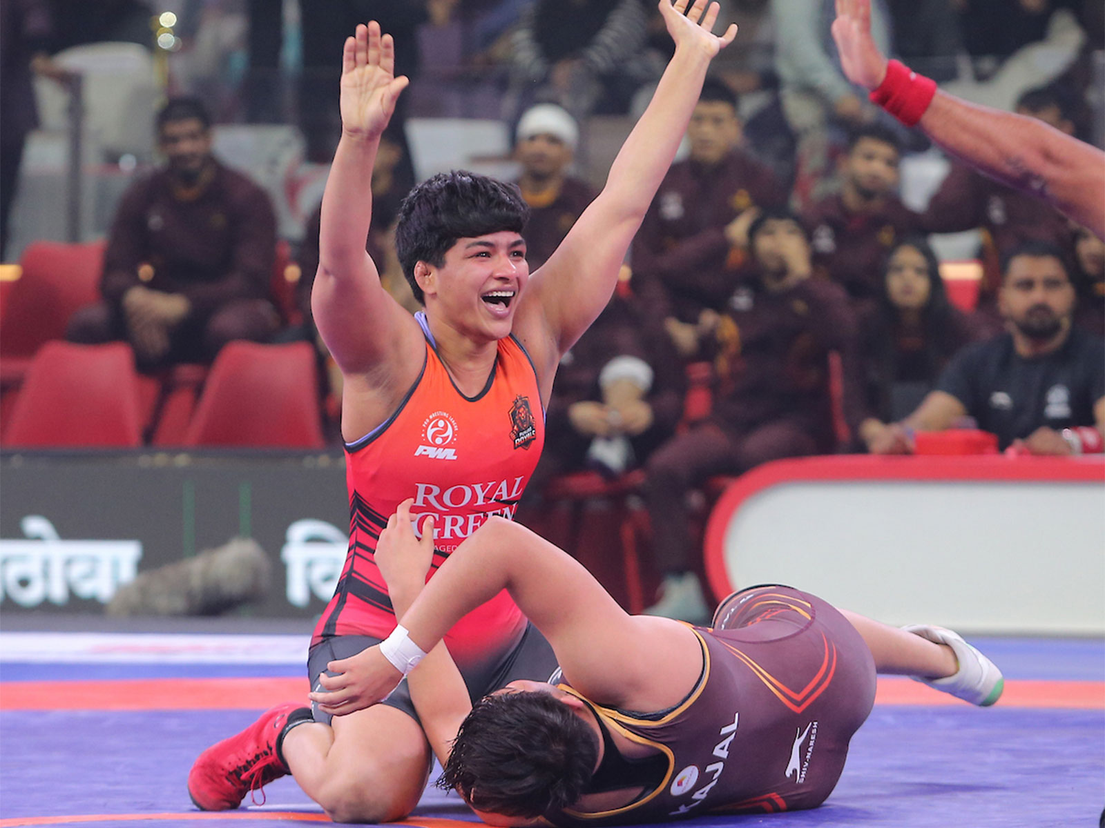Kajal and Priya Malik in action. (Photo: PWL)