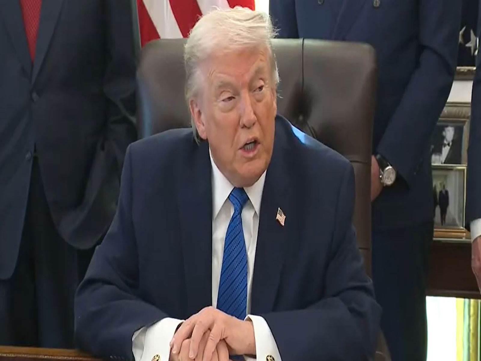 US President Donald Trump speaks to reporters at the White House in Washington, DC. (Image Source: The White House/YouTube)