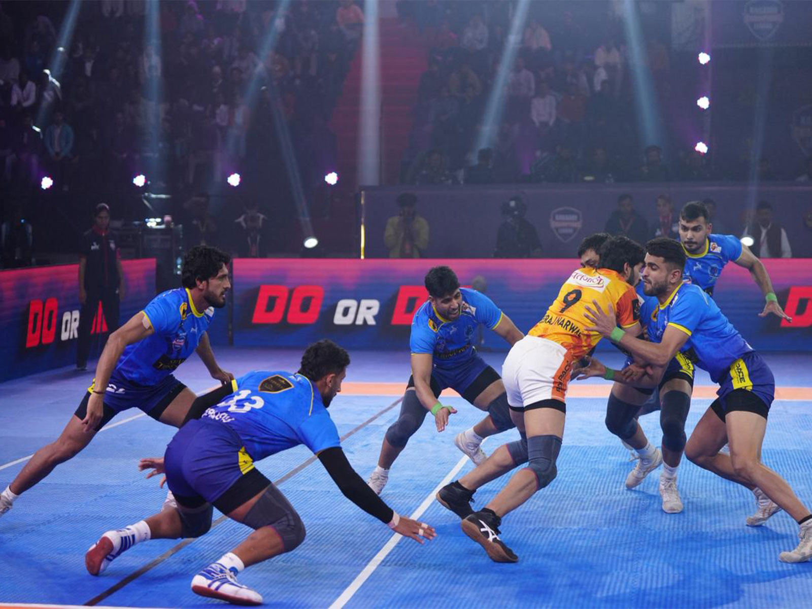 Kabaddi players in action during a KCL match (Photo: KCL)