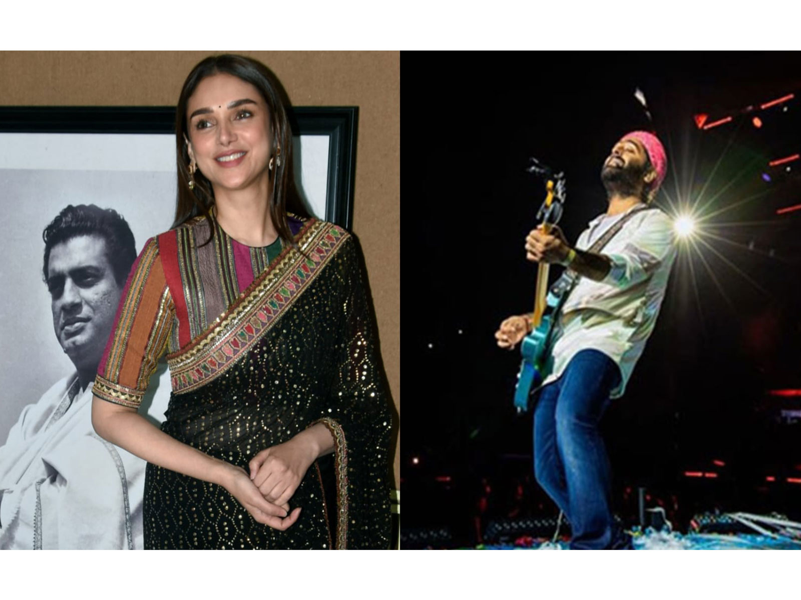 Aditi Rao Hydari (L) Arijit Singh (R) (Photo/ANI/instagram/@arijitsingh)