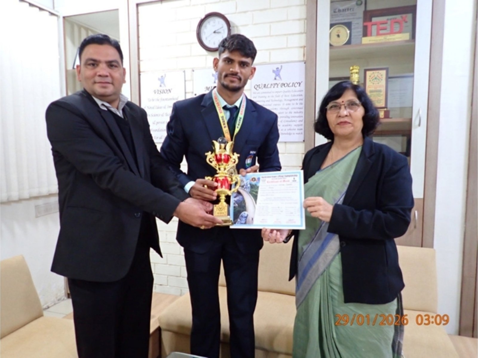 IPS Academy’s Vishal Dhakad Wins Gold at World Raw Powerlifting Championship