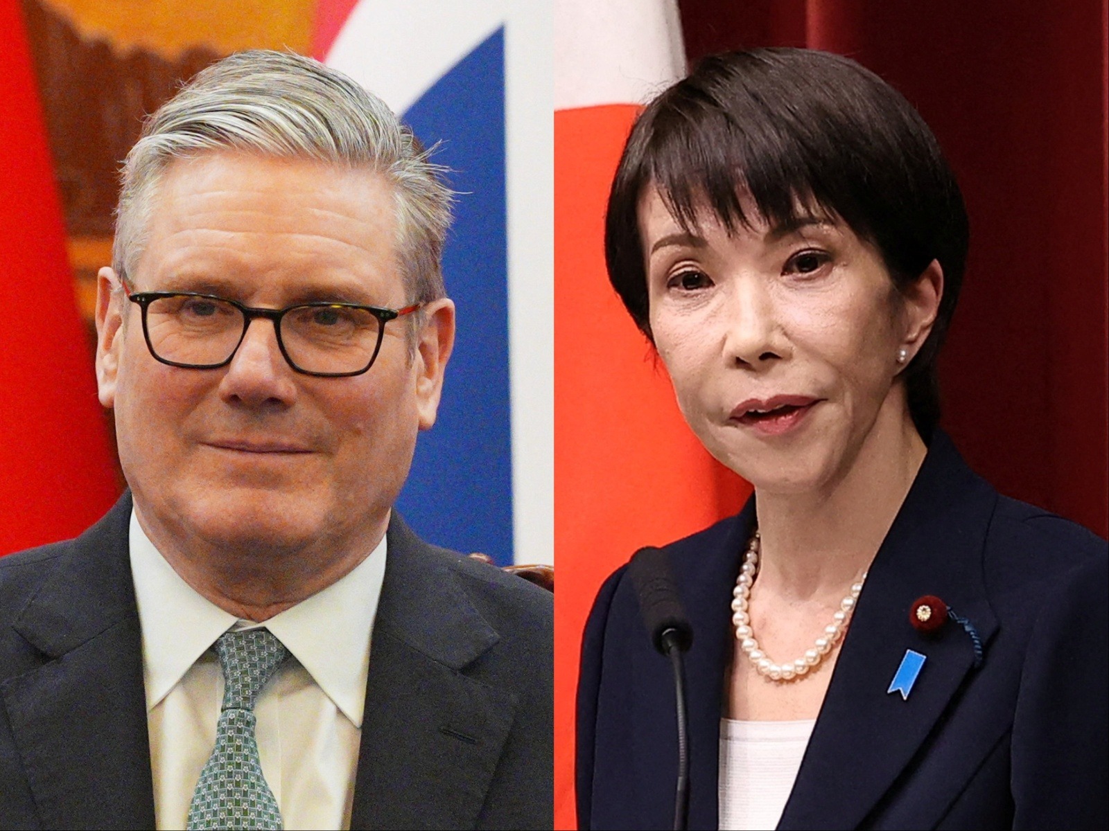 British PM Keir Starmer and Japanese PM Sanae Takaichi (Photo/Reuters)