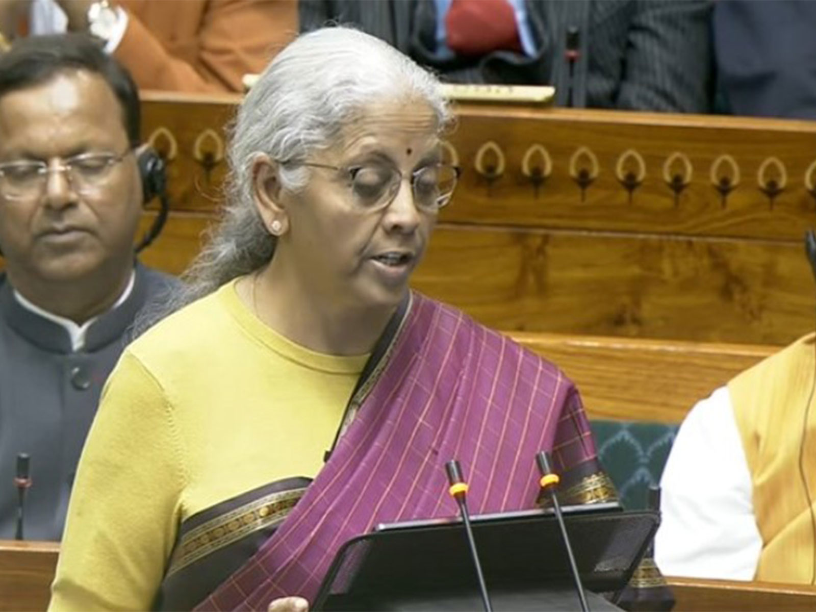 Union Finance Minister Nirmala Sitharaman speaks in Lok Sabha. (Photo/ANI)