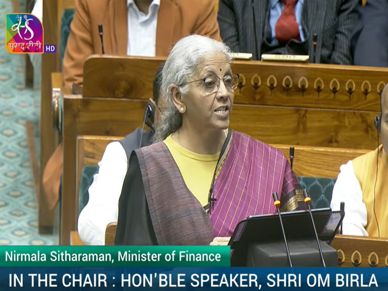 Finance Minister Nirmala Sitharaman (Image: SansadTV)
