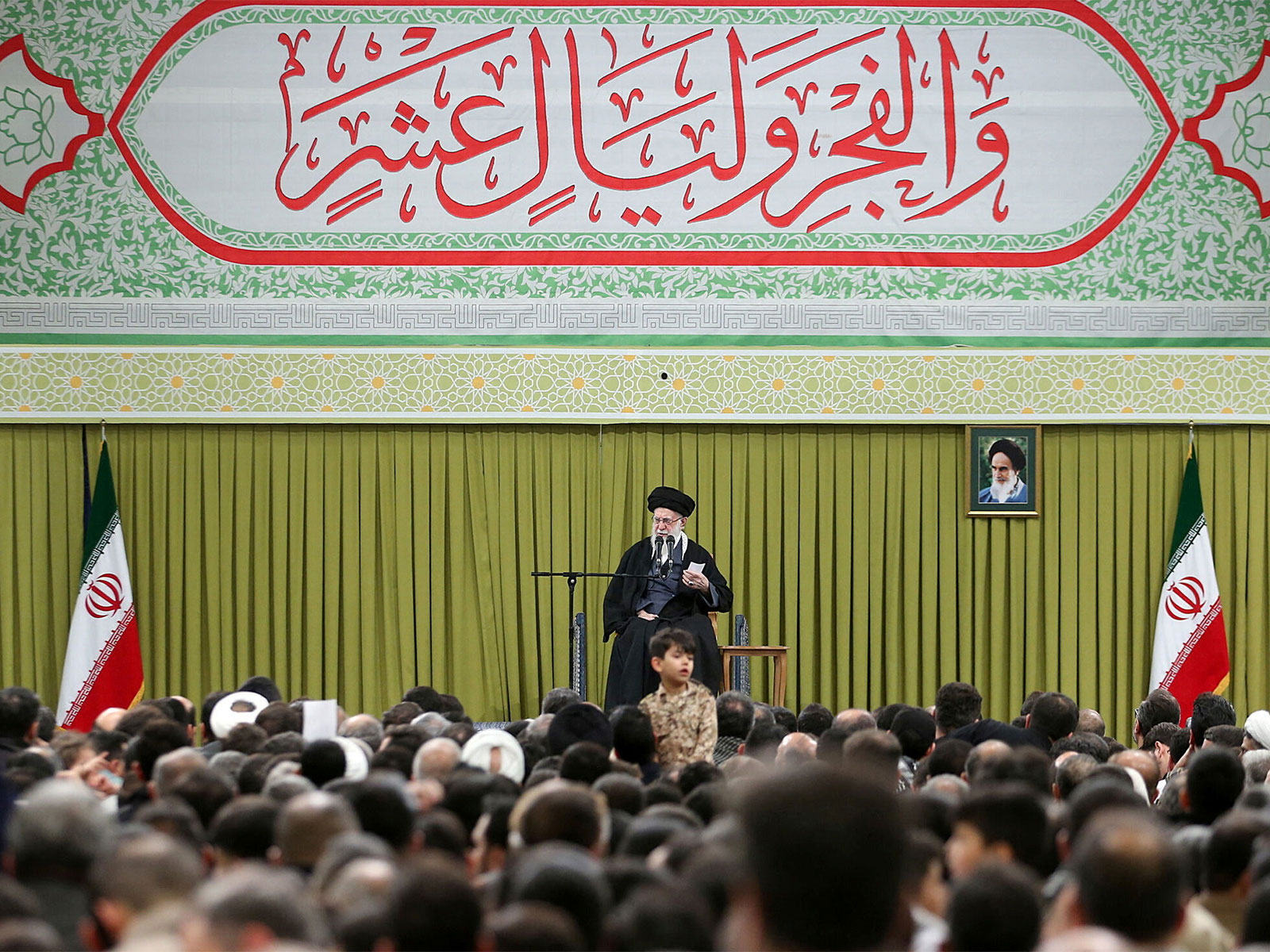 Iranian Supreme Leader Ali Khamenei addresses a gathering (Photo/Reuters)
