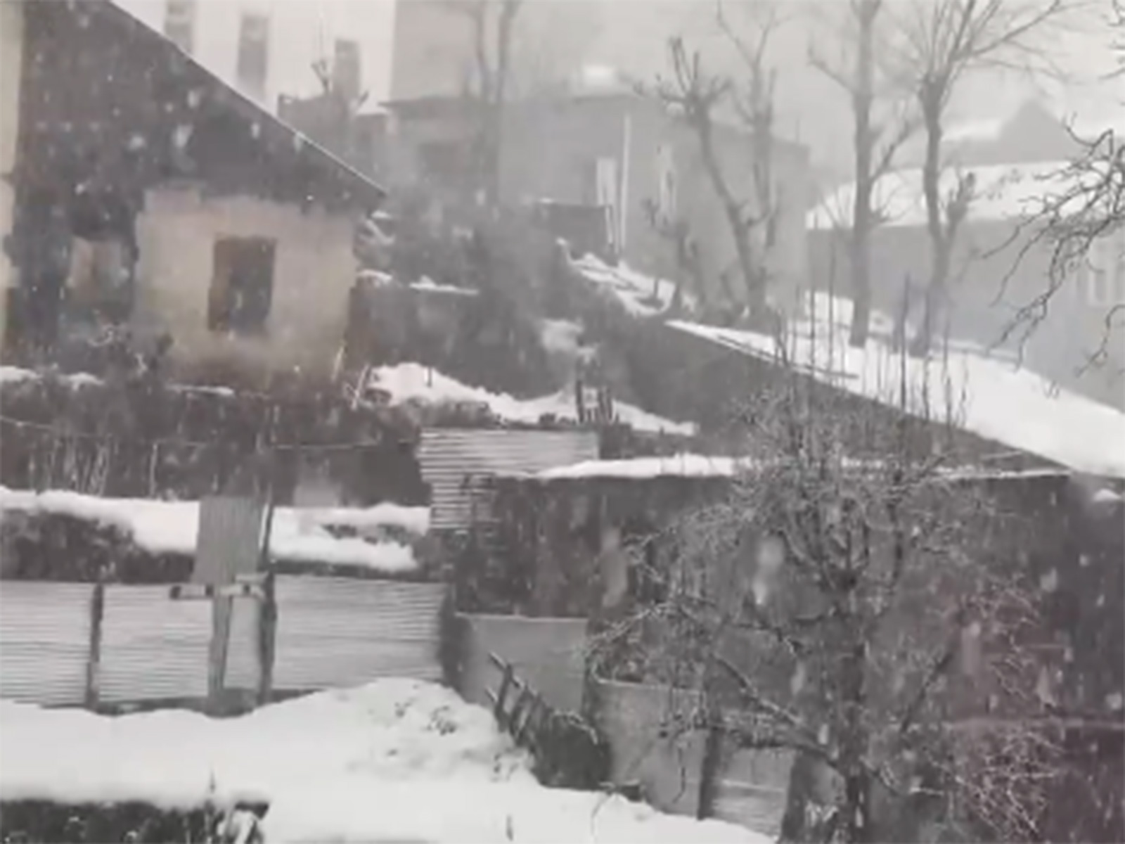 The weather change caused a drop in temperature, and heavy snowfall disrupted traffic (Photo/ANI)