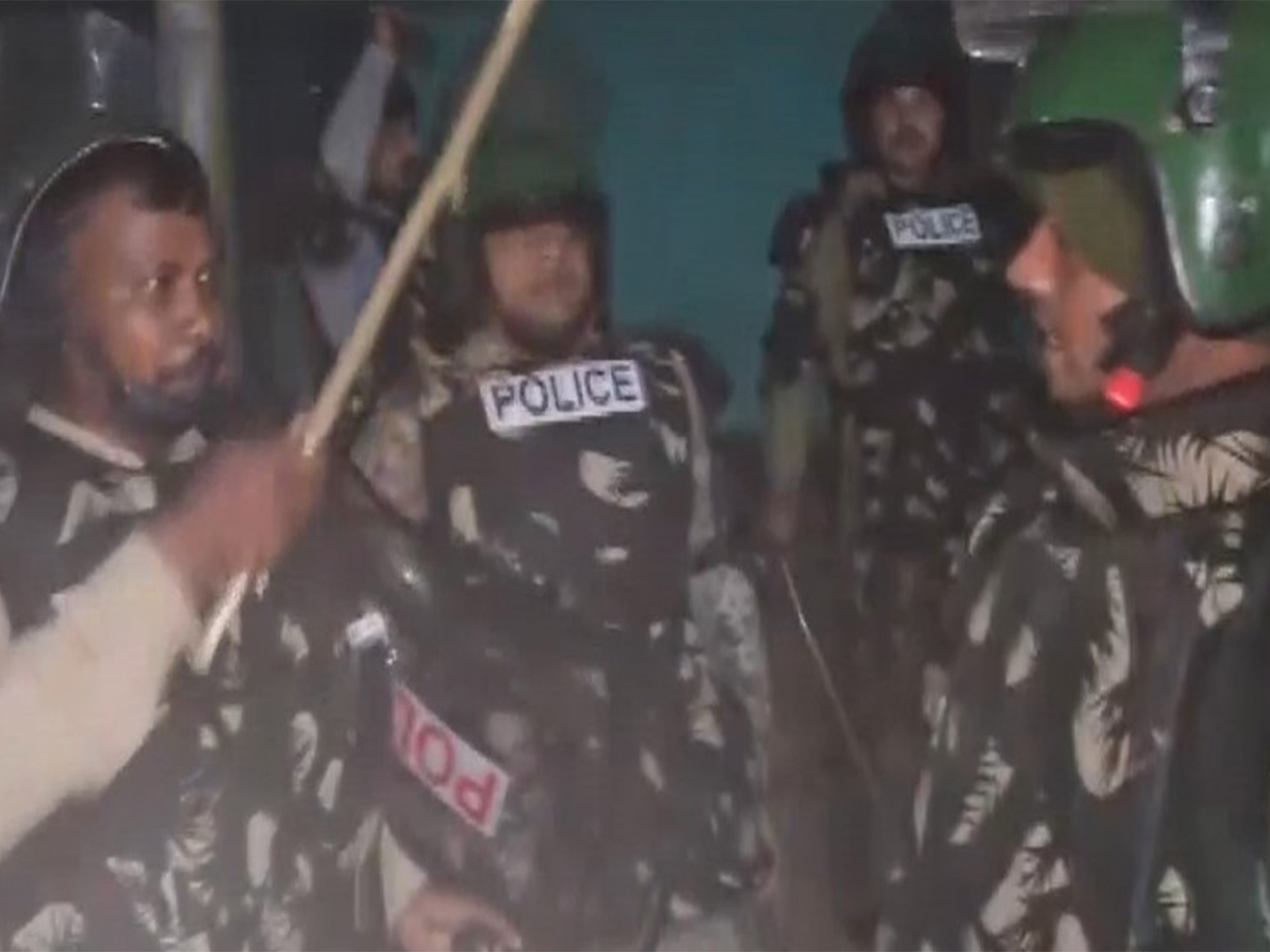 Heavy police forces deployed at Dutkaiya village in Chhattisgarh (Photo/ANI)