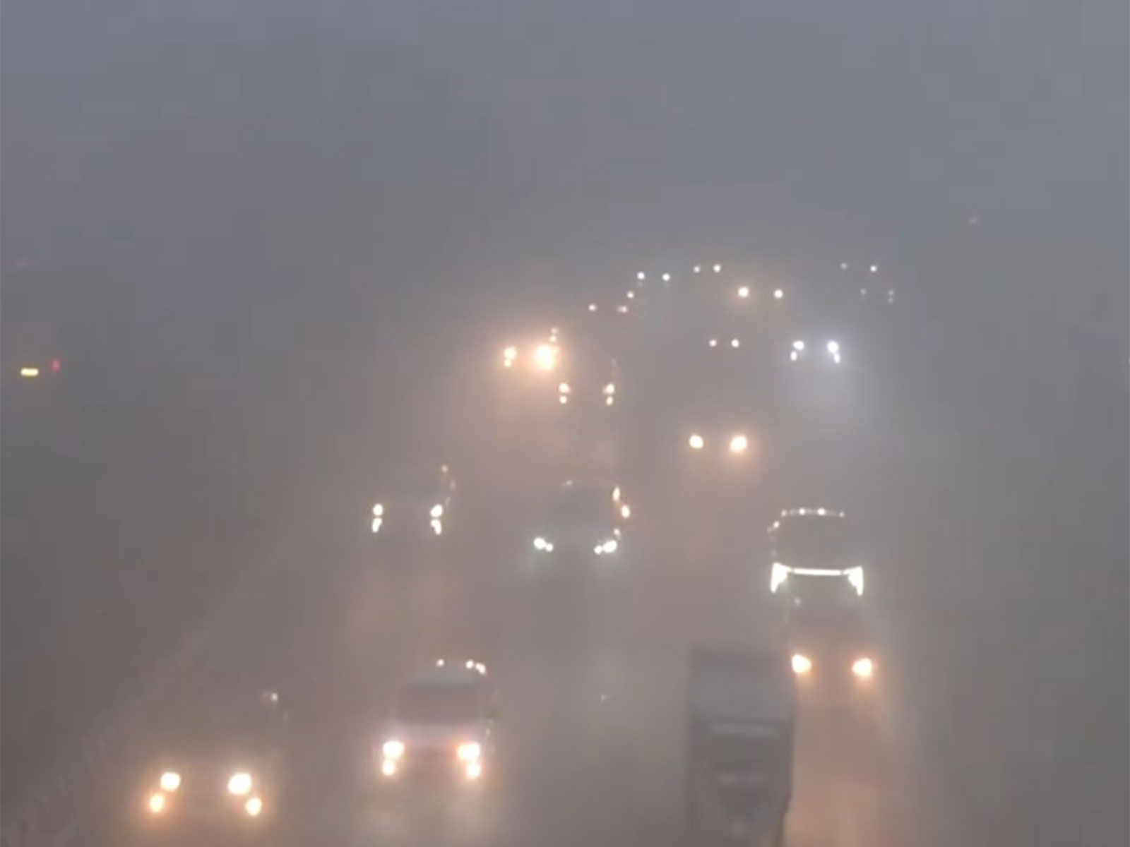 Thick fog envelops Delhi-NCR (Photo/ANI)