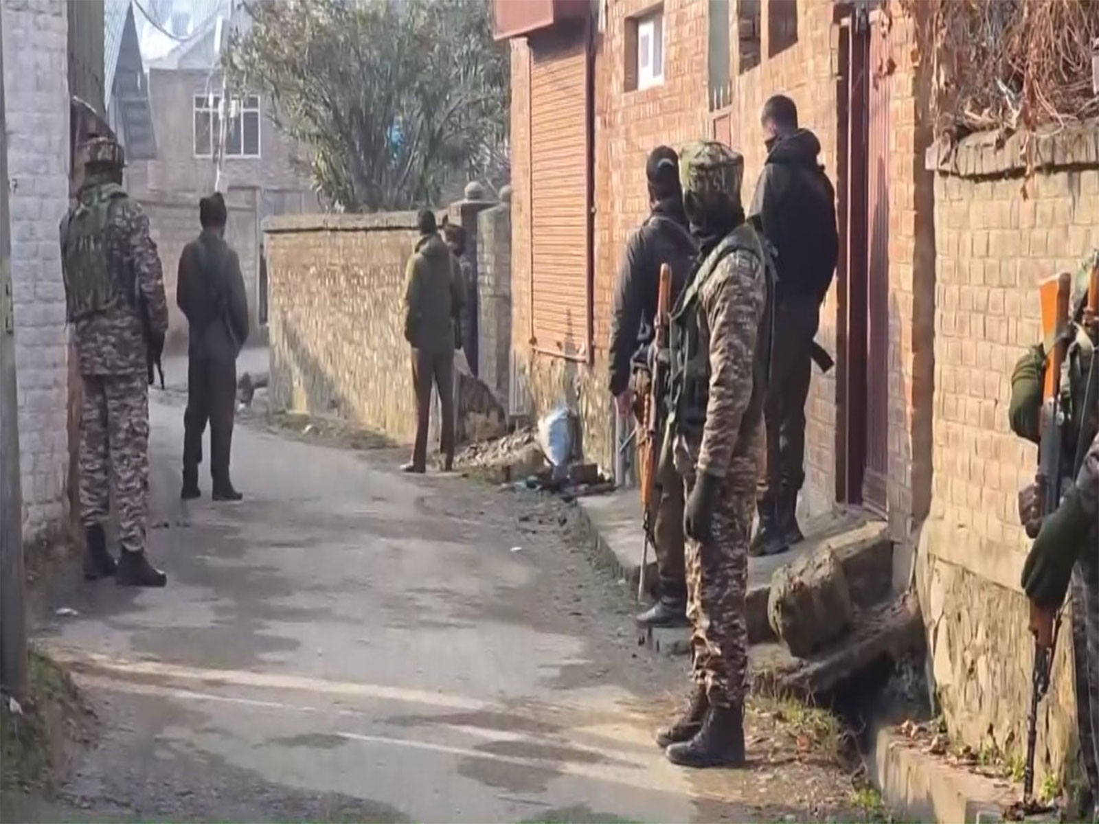 Visuals of Bandipora search operation (Photo/ANI)