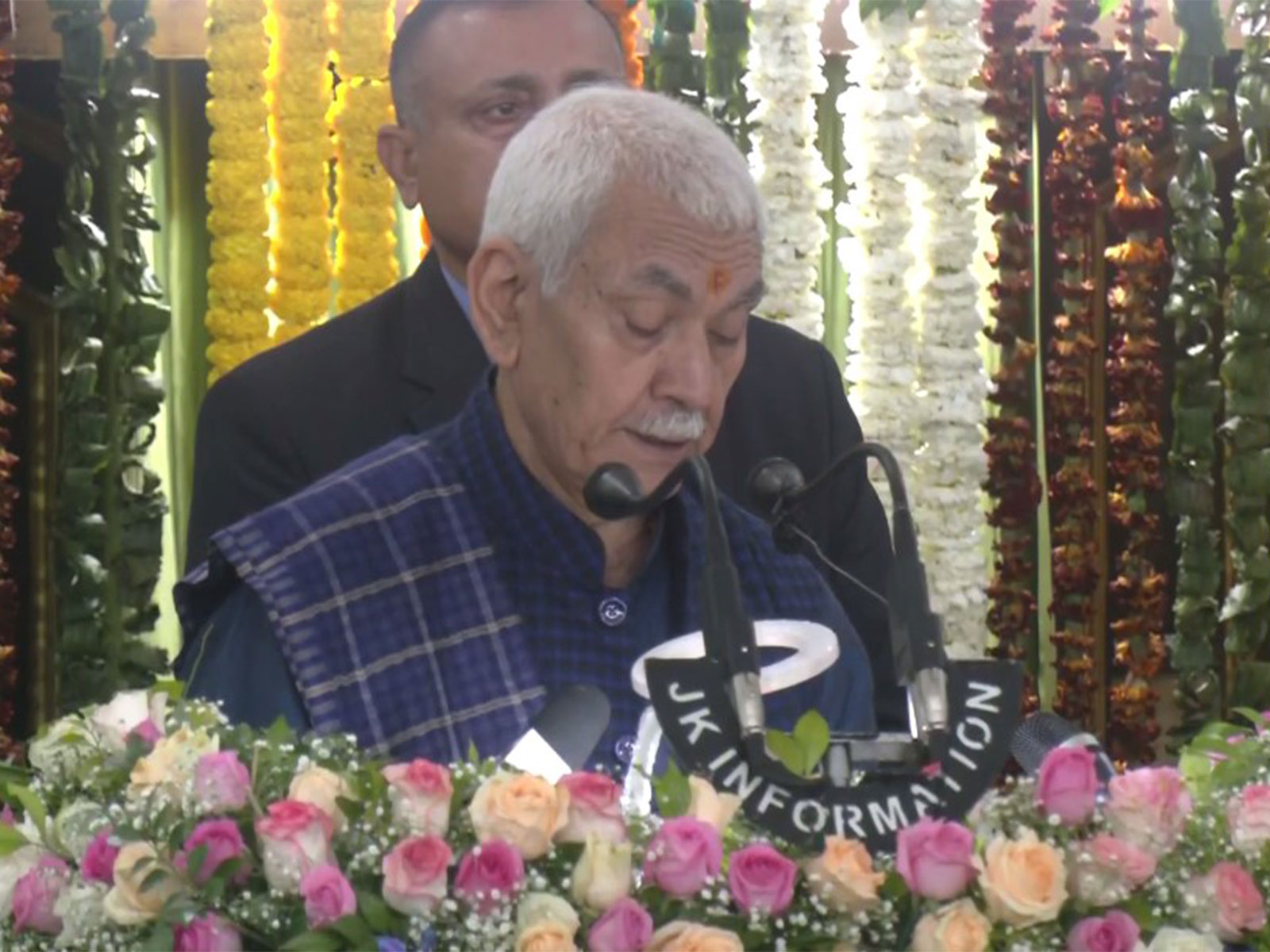 Jammu and Kashmir LG Manoj Sinha at Budget Session (Photo/ANI)