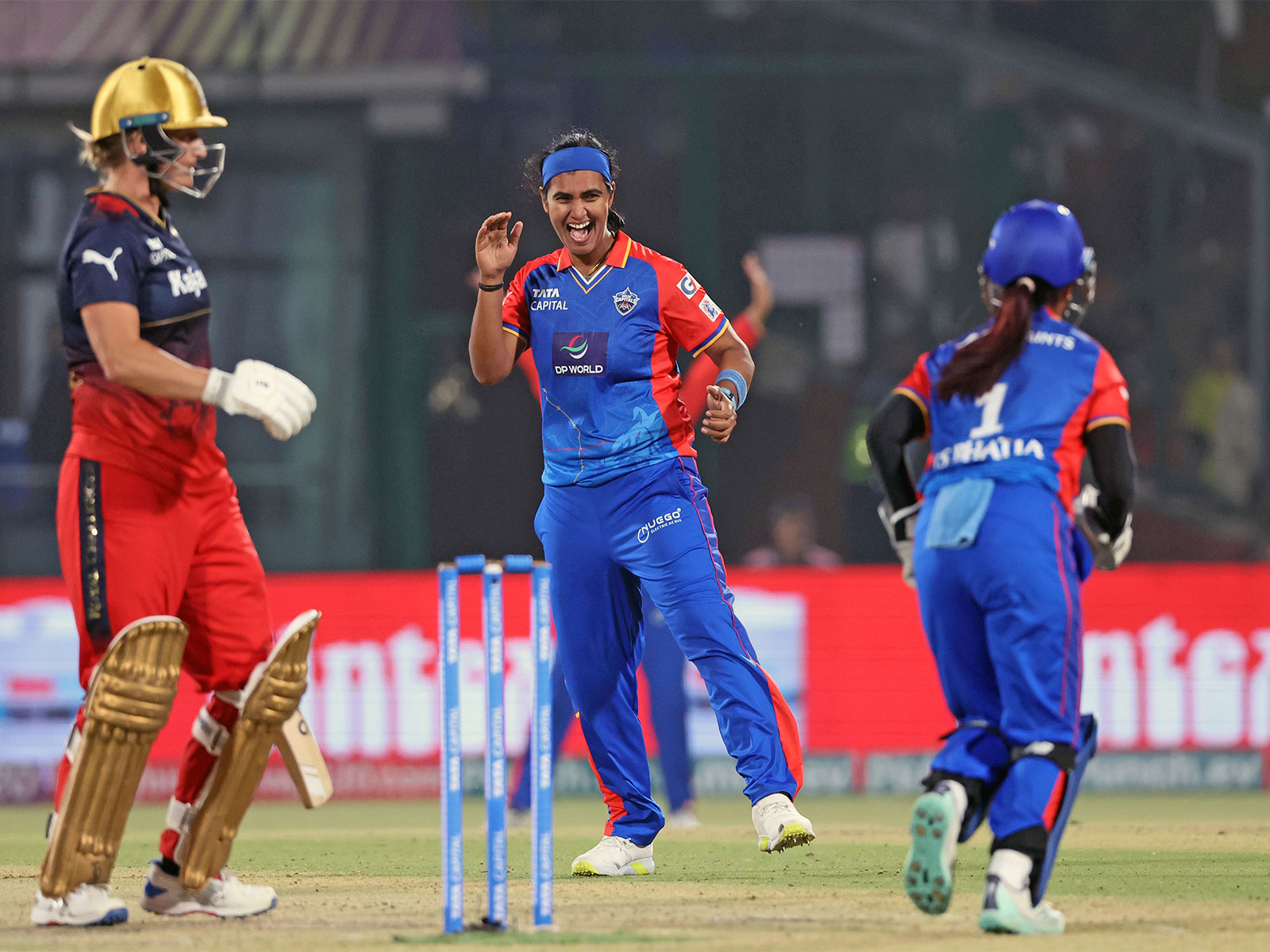 Delhi Capitals players in action during a WPL match (Photo: ANI)