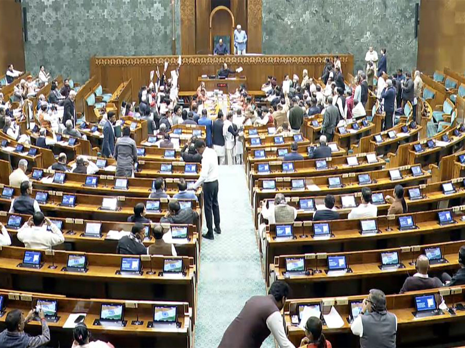 Visual from Lok Sabha (Photo/Sansad TV)