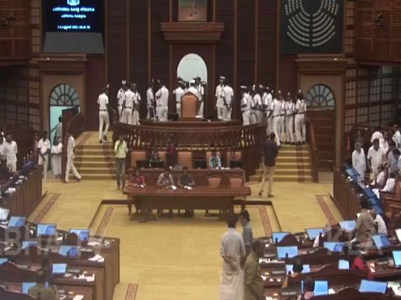 Kerala Assembly saw protests from Opposition members on February 3, 2026 (Photo credit/ screengrab from Kerala Legislative Assembly live TV) Kerala Assembly saw protests from Opposition members on February 3, 2026 (Photo credit/ screengrab from Kerala Legislative Assembly live TV)