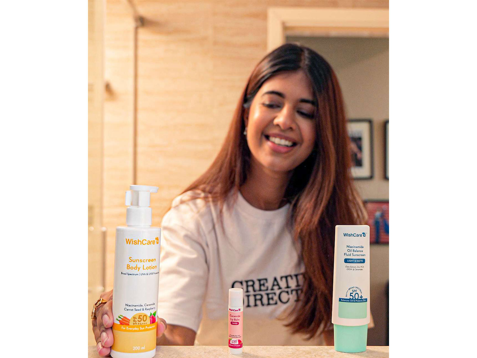 WishCare’s Sunscreens are really convenient for today’s multifunctional hustlers,” said digital creator, singer and actor Sejal Kumar
