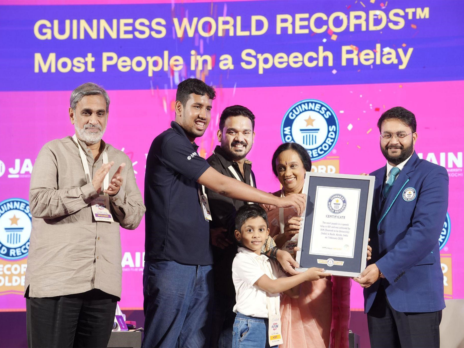 Jain University’s Summit of Future Sets Guinness World Record; 401-Speaker Relay Creates History