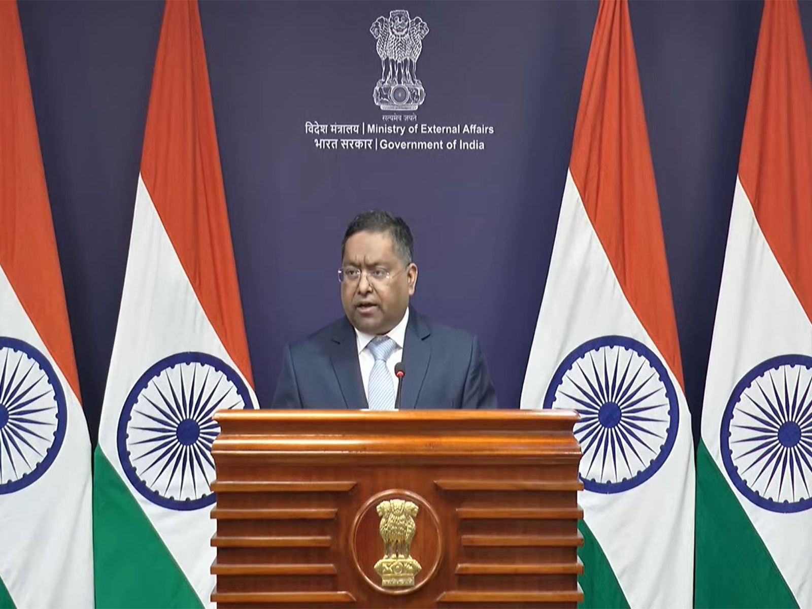 MEA Spokesperson Randhir Jaiswal (Photo/Youtube @MEAIndia) MEA Spokesperson Randhir Jaiswal (Photo/Youtube @MEAIndia)