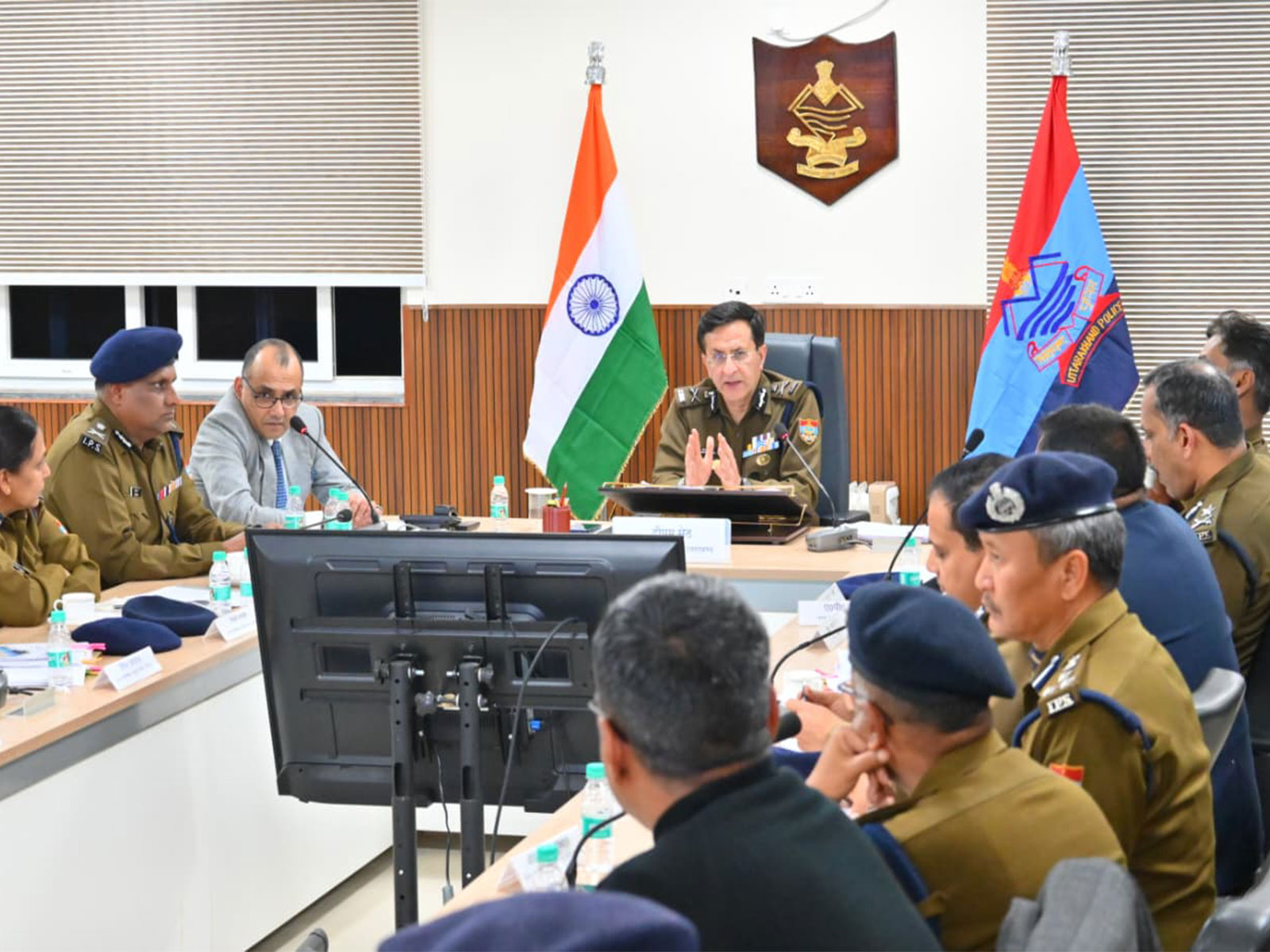 Uttarakhand DGP chairs high-level law and order review meeting (Photo/ANI) Uttarakhand DGP chairs high-level law and order review meeting (Photo/ANI)
