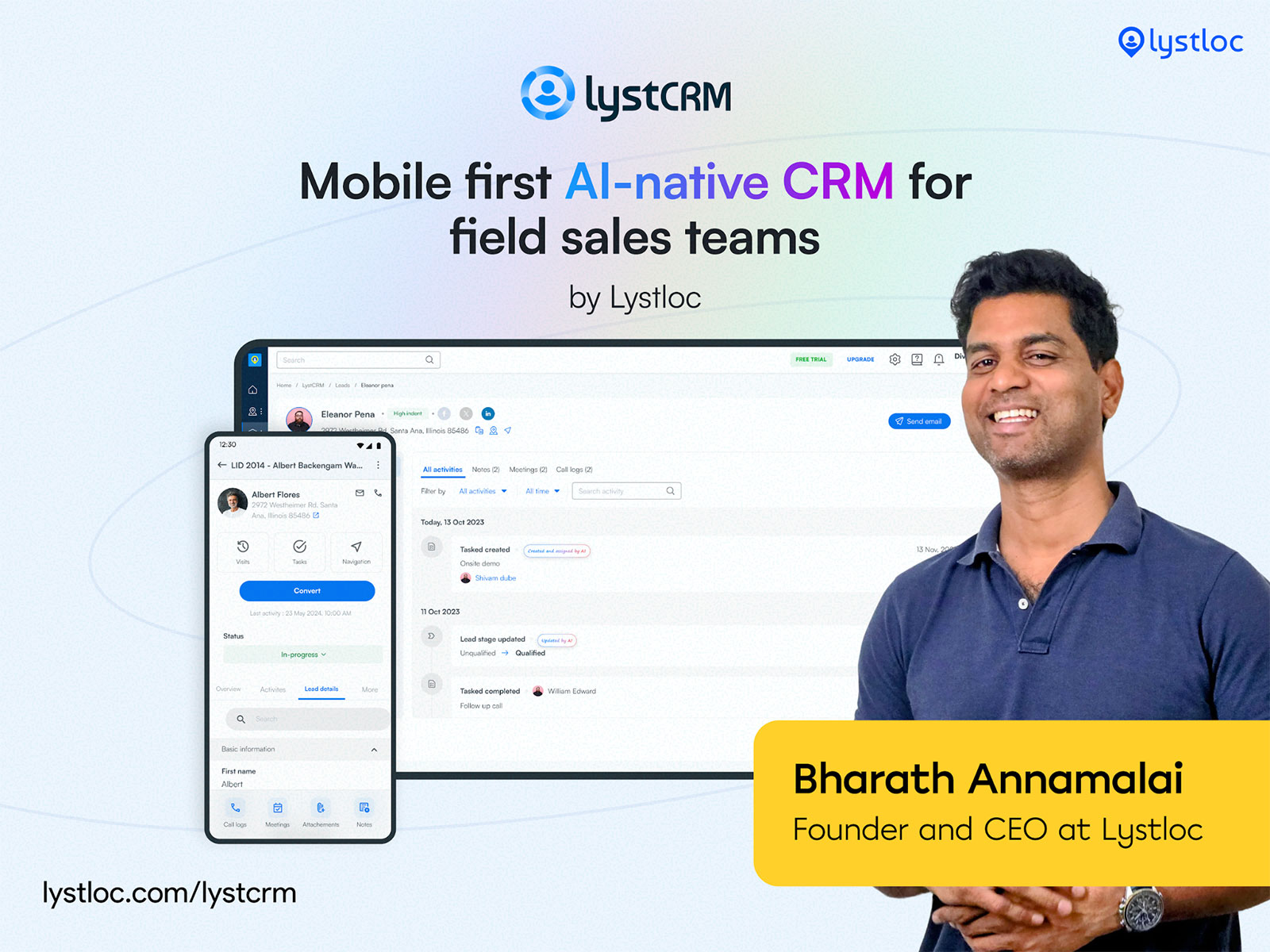 Built in Chennai, Lystloc’s AI-Native CRM Brings Sales and Field Operations onto One Platform 