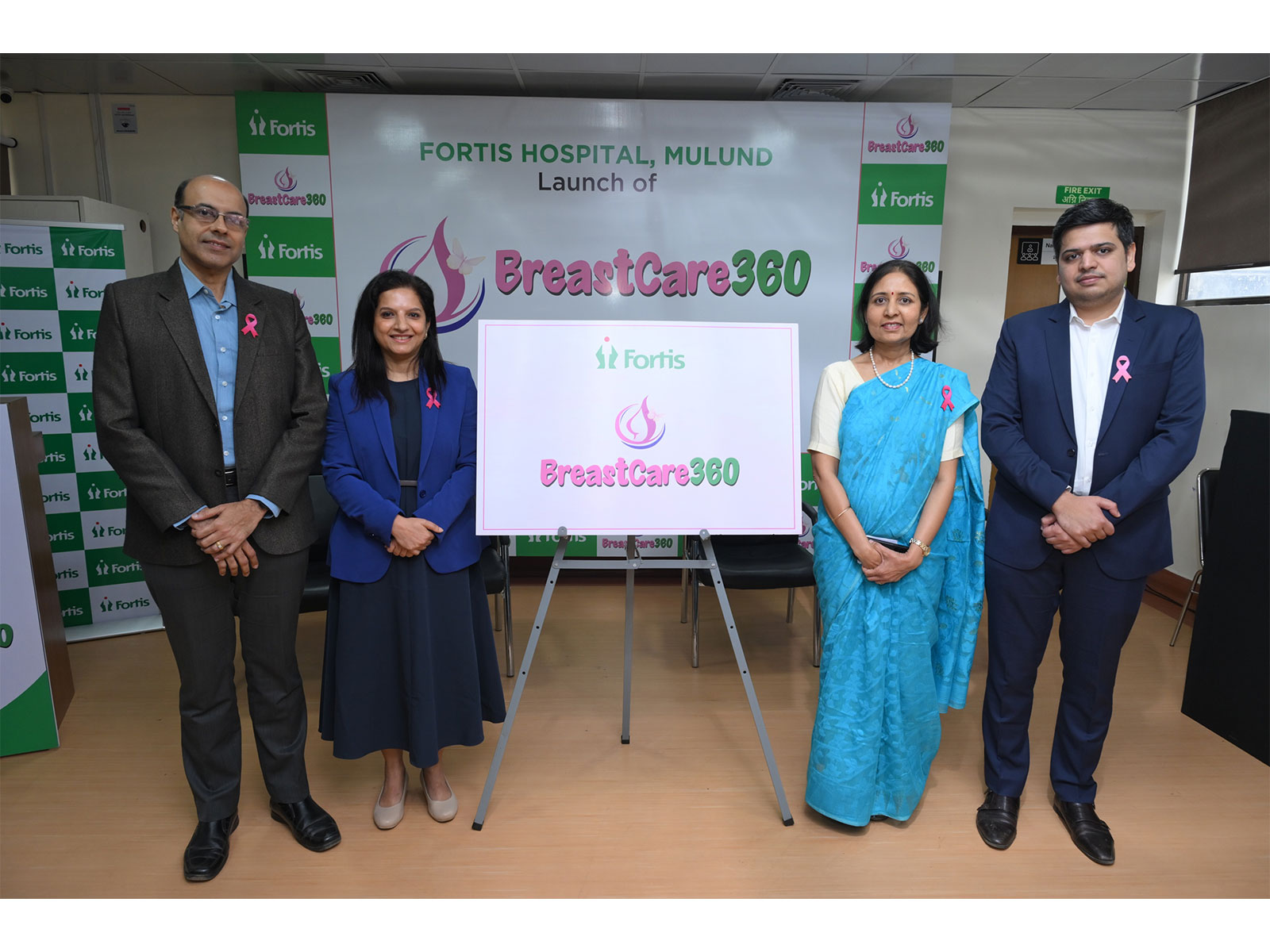 (L–R) Fortis Hospital, Mulund’s Dr Vishal Beri, Dr Rachana Tataria, Dr Sonali Maniar and Dr Raj Kapadia at the launch of BreastCare360 on World Cancer Day 2026