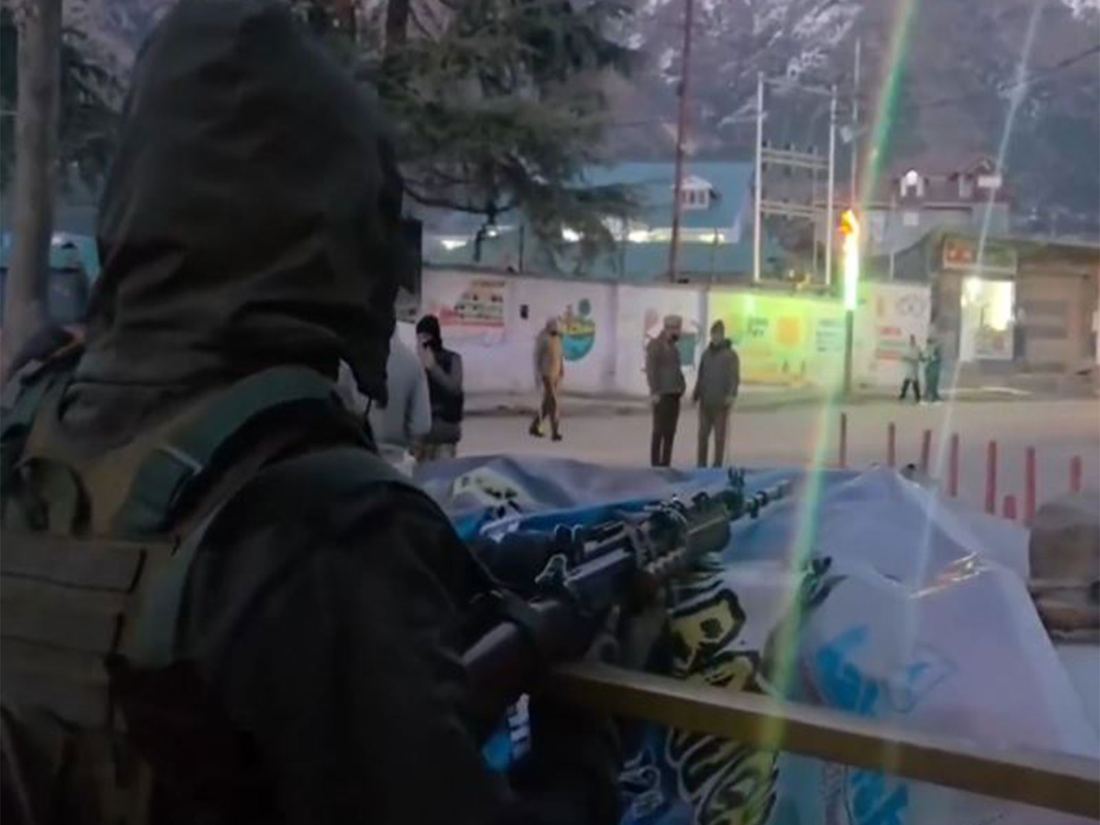 Security Forces conduct cordon & search operation in the Kishtwar area. (Photo/ANI)