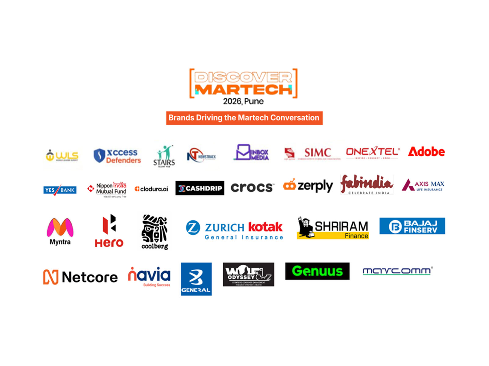 The partners, awardees and sponsors of Discover Martech 2026 Pune edition