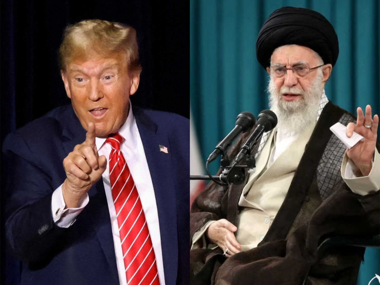 US President Donald Trump and Iran’s Supreme Leader Ayatollah Ali Khamenei (Photo/Reuters)