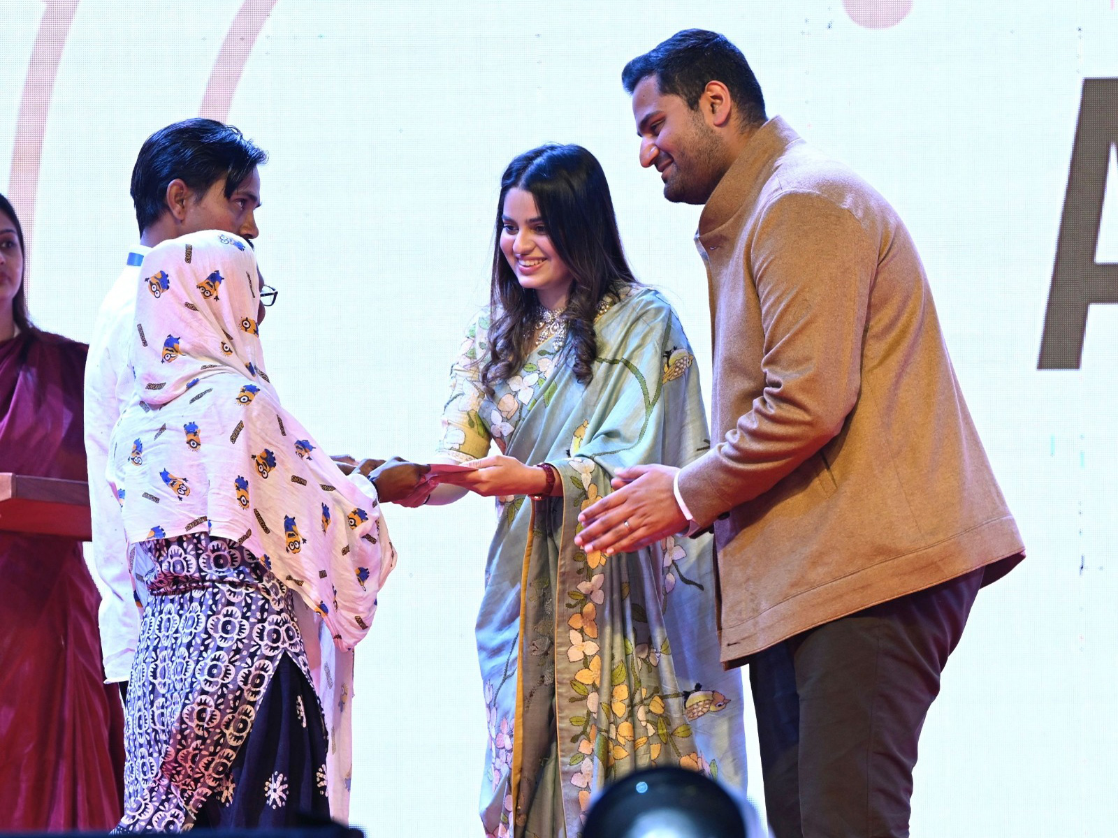 Diva and Jeet Adani at Adani Mangal Seva one year anniversary event (Photo/AdaniFoundation)