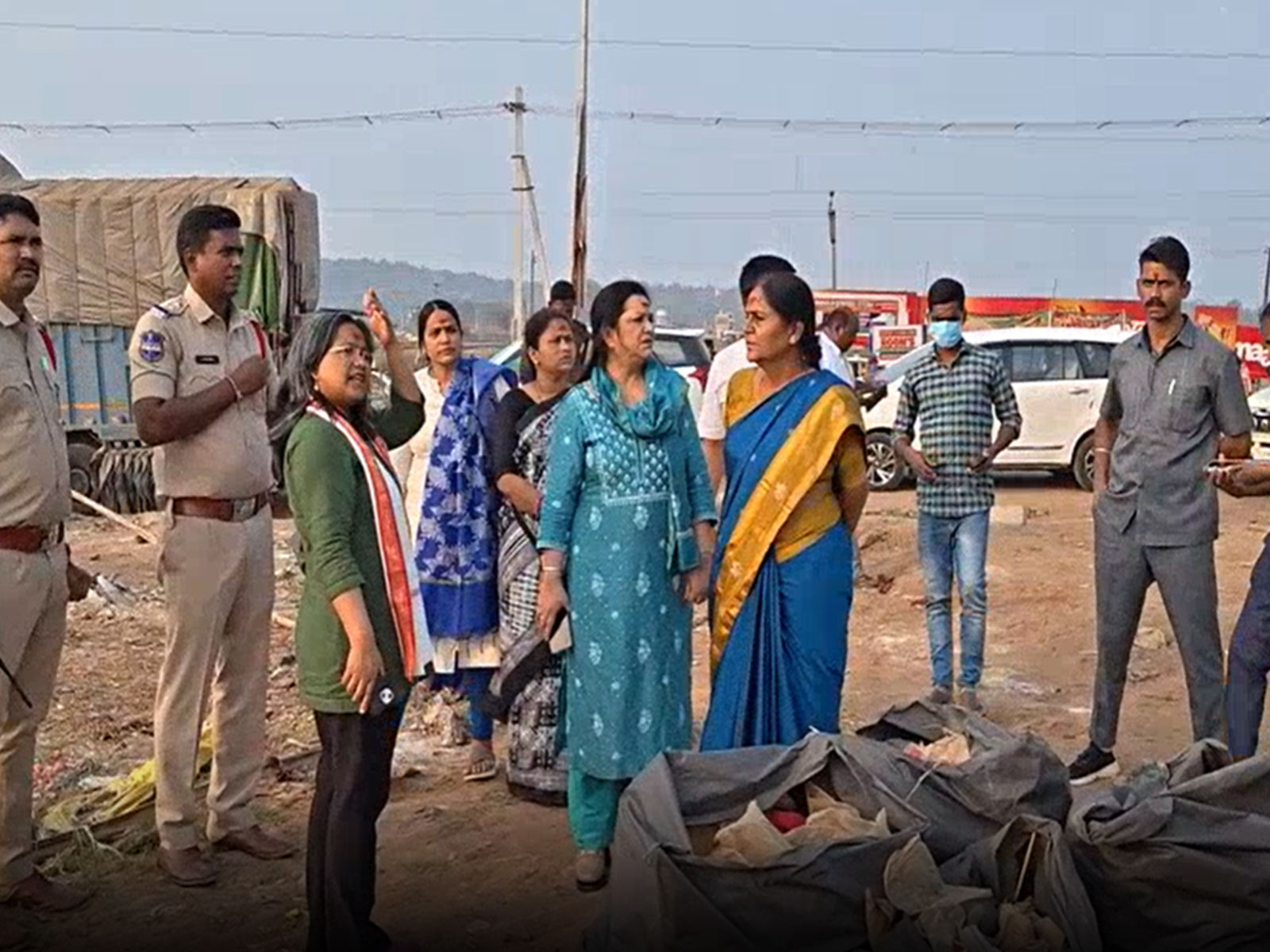 NCW team inspects alleged crime site in Mulugu (Photo/ANI)