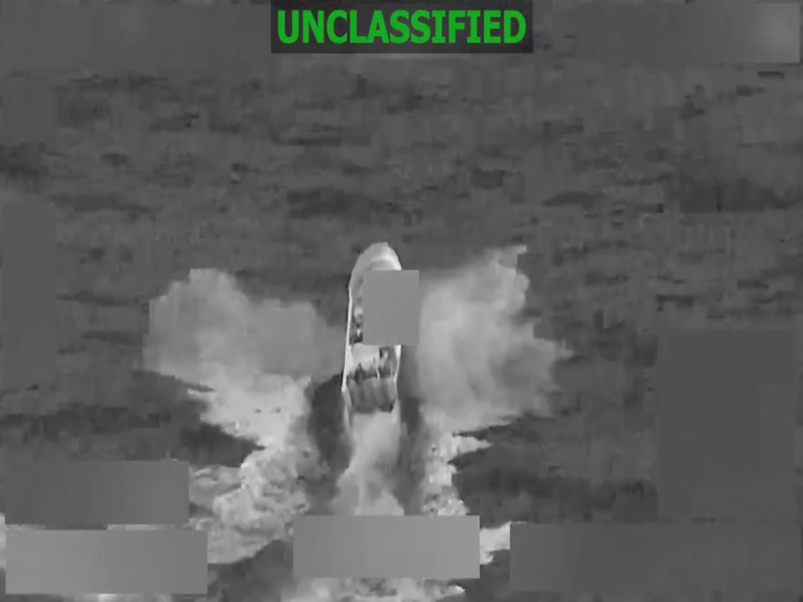 Visual of the US military action on a boat in East Pacific Ocean (Photo/X@@Southcom)