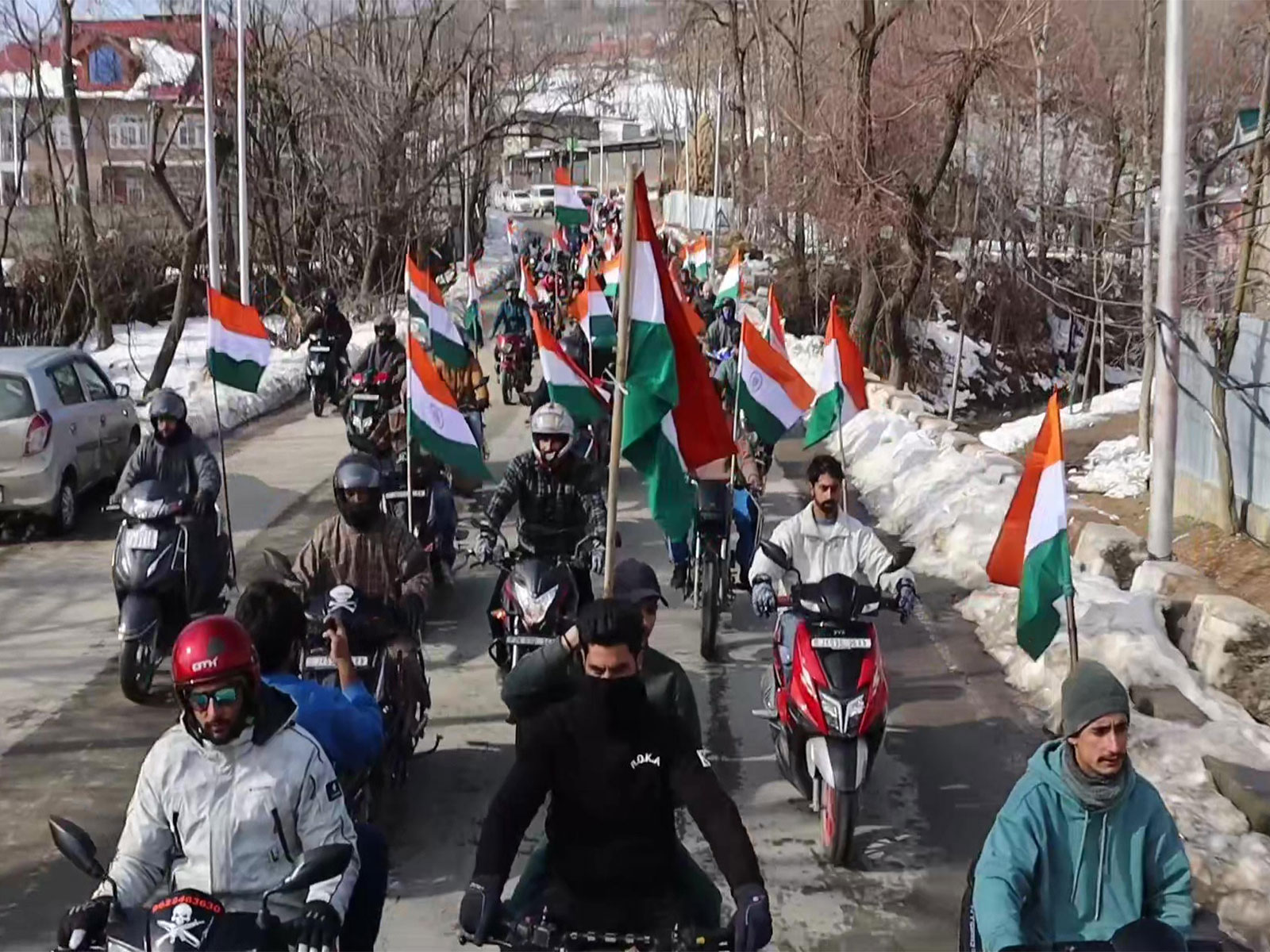 Jammu and Kashmir, residents marked the day with Tiranga rallies (ANI)