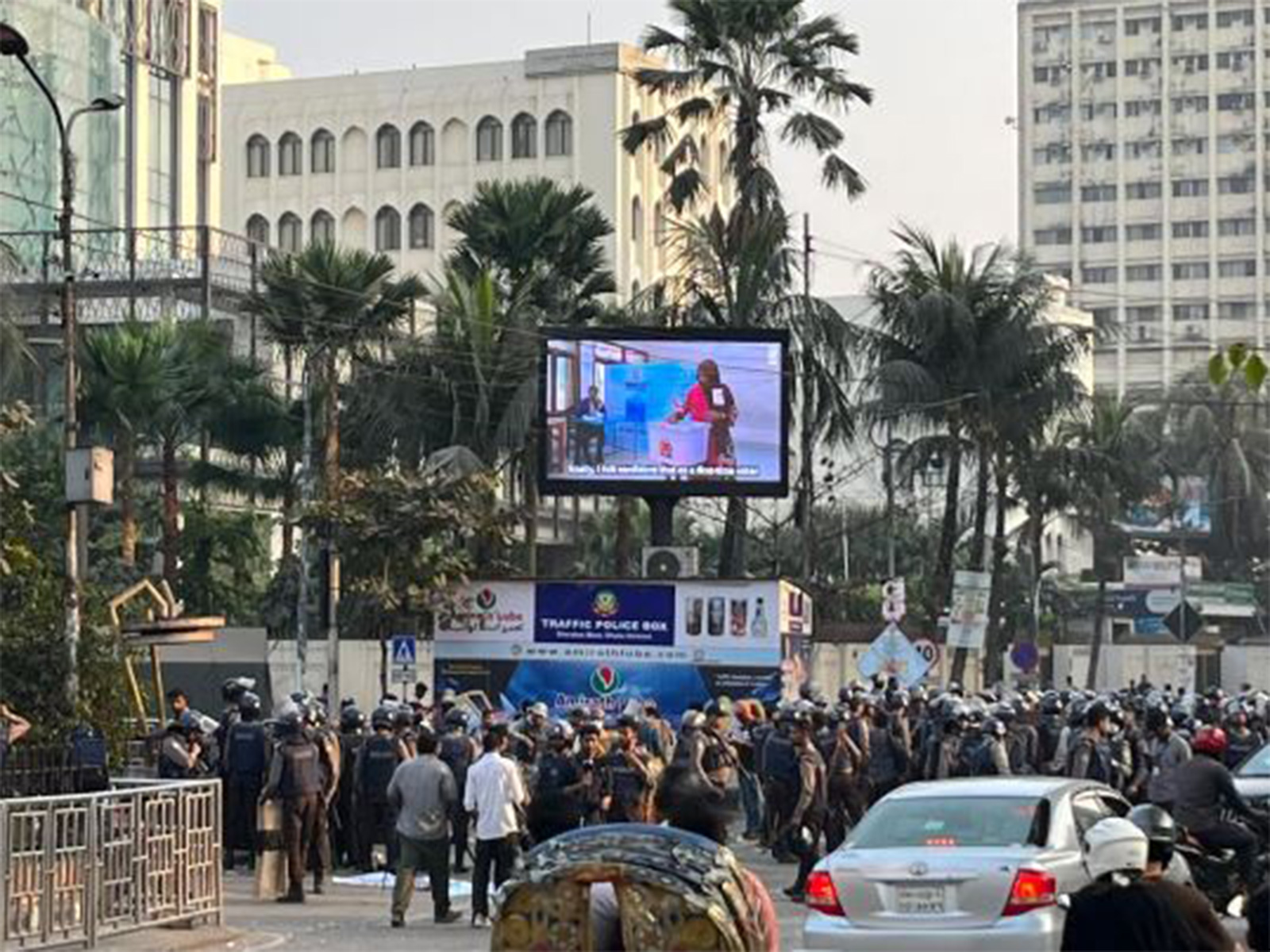 Protests in Dhaka (Photo/ANI)