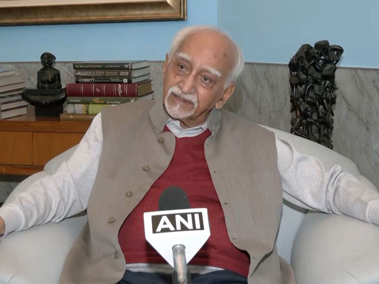 Former Vice President and ex-Rajya Sabha Chairman, Hamid Ansari (Photo/ANI)